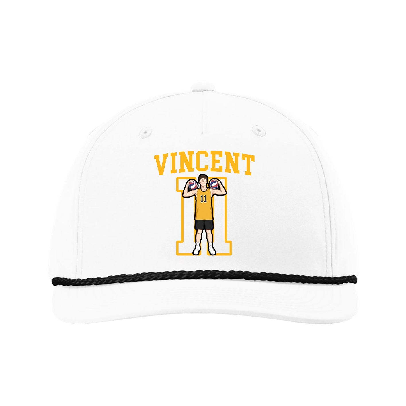 Five-Panel Classic Rope Cap — Shirsey in White