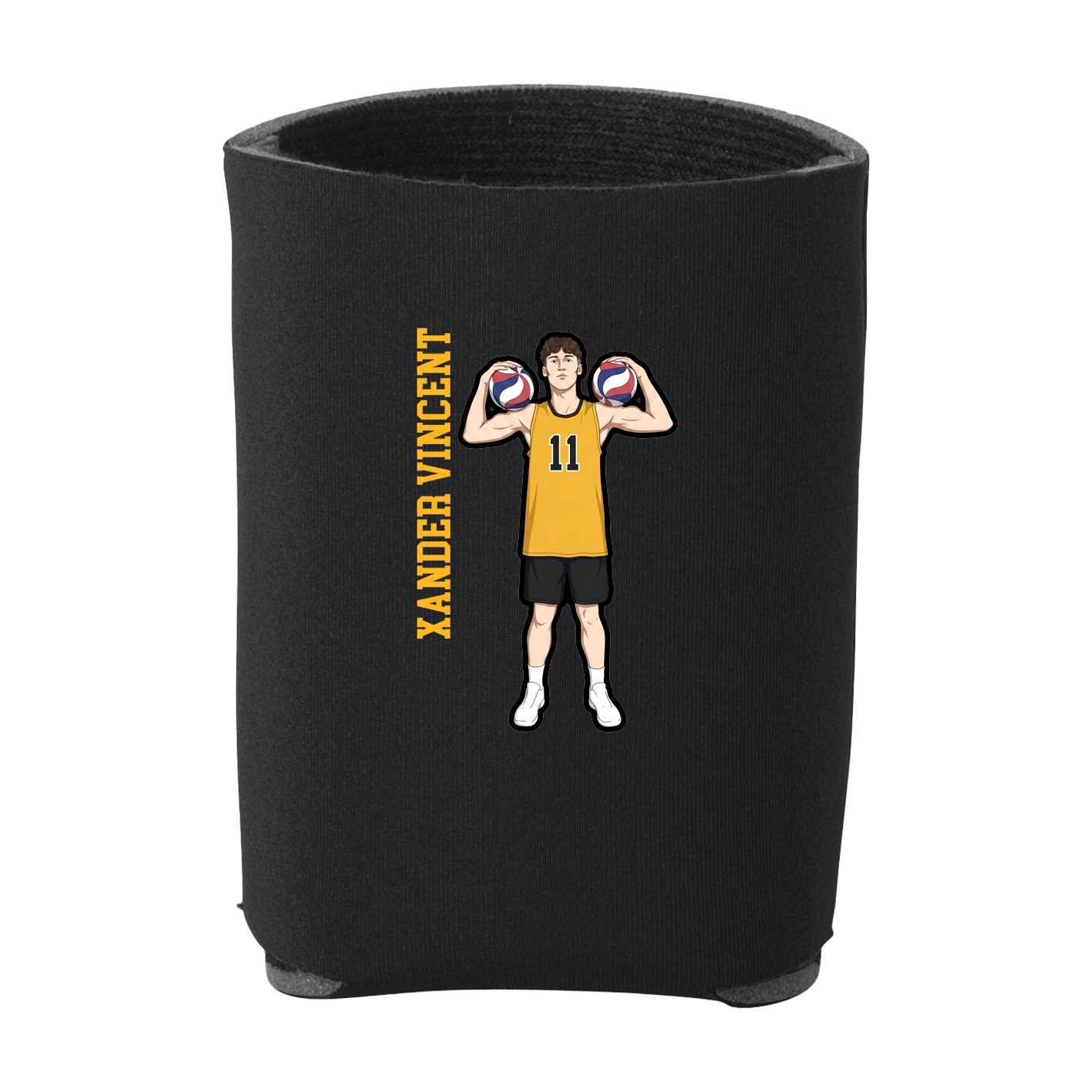 Can Holder — Name Vertical in Black