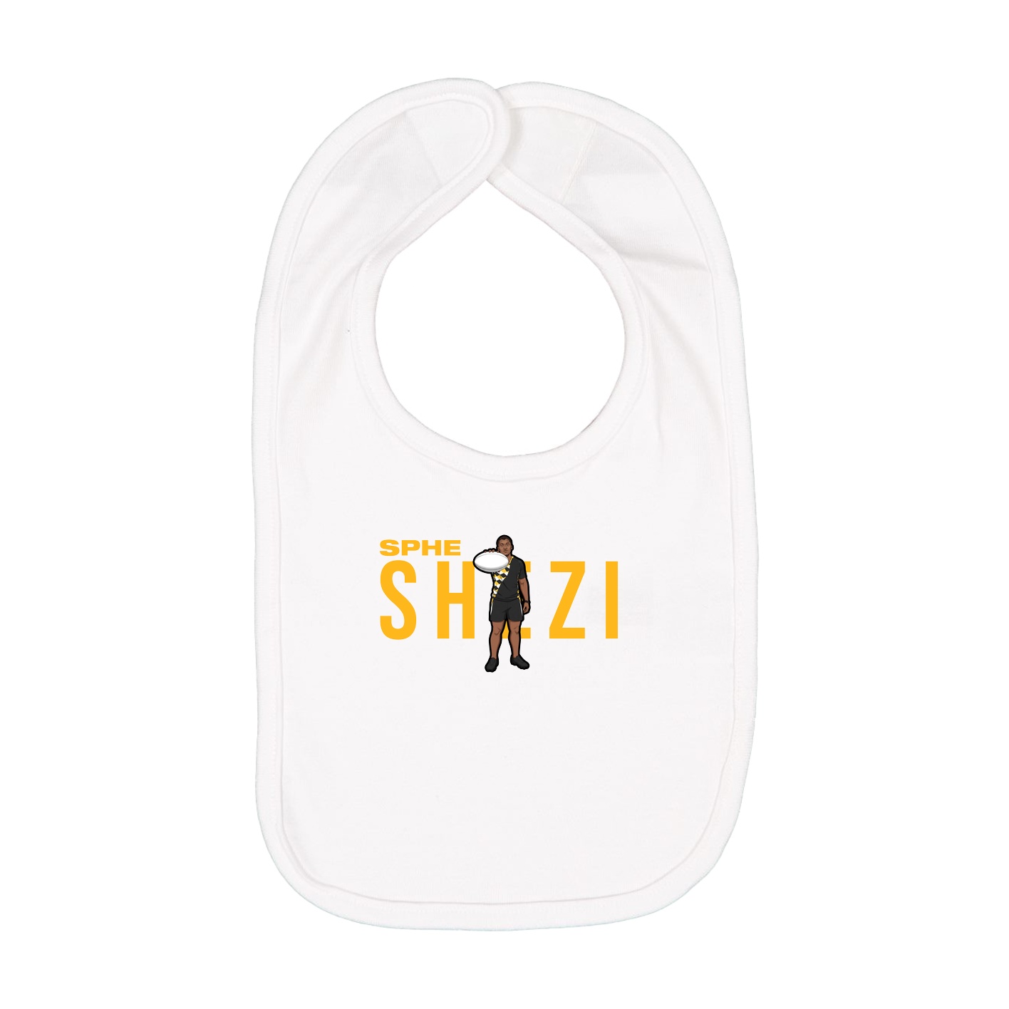 Infant Bib — Player Name in White