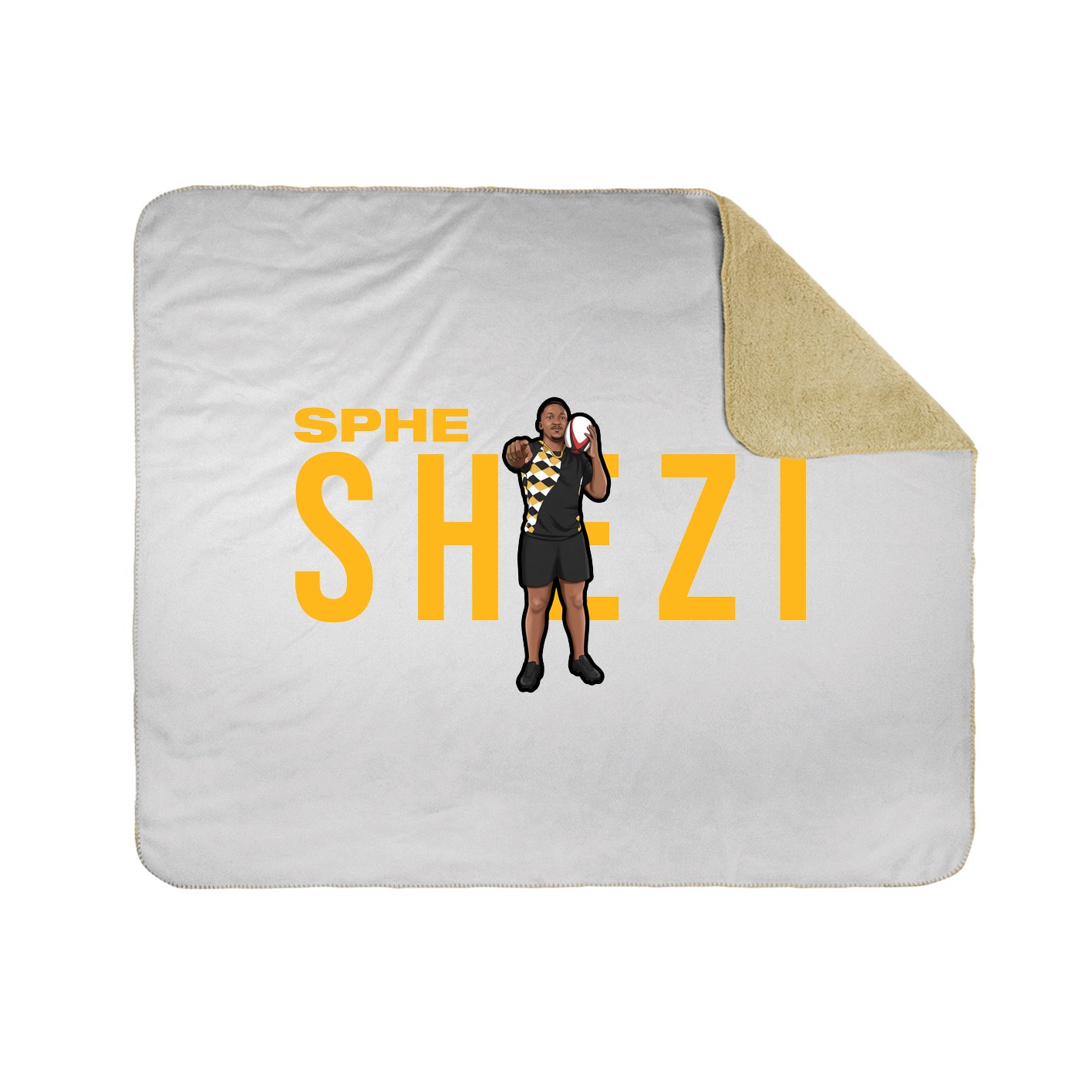 Throw Blanket — Player Name in White