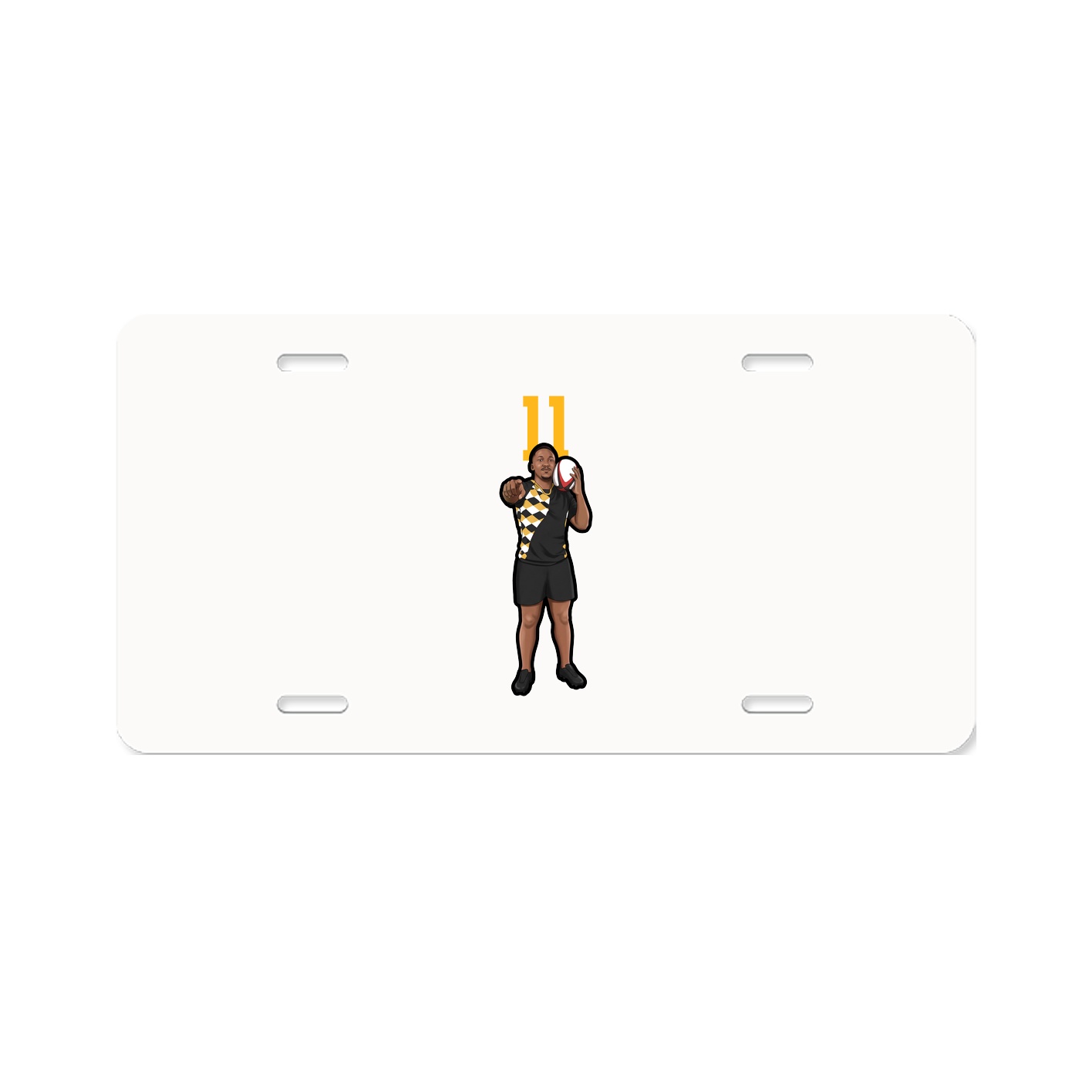 License Plate — Number Top in Classic