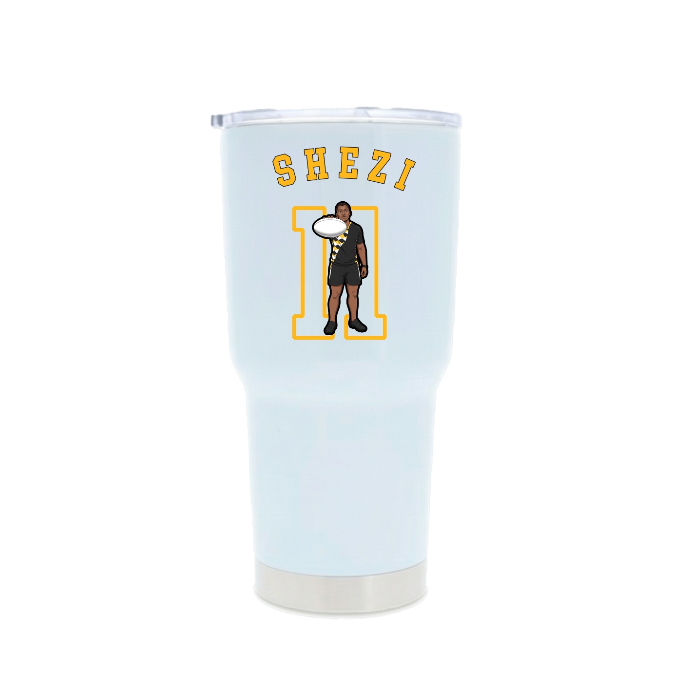 30oz Stainless Steel Tumbler — Shirsey Arch in White