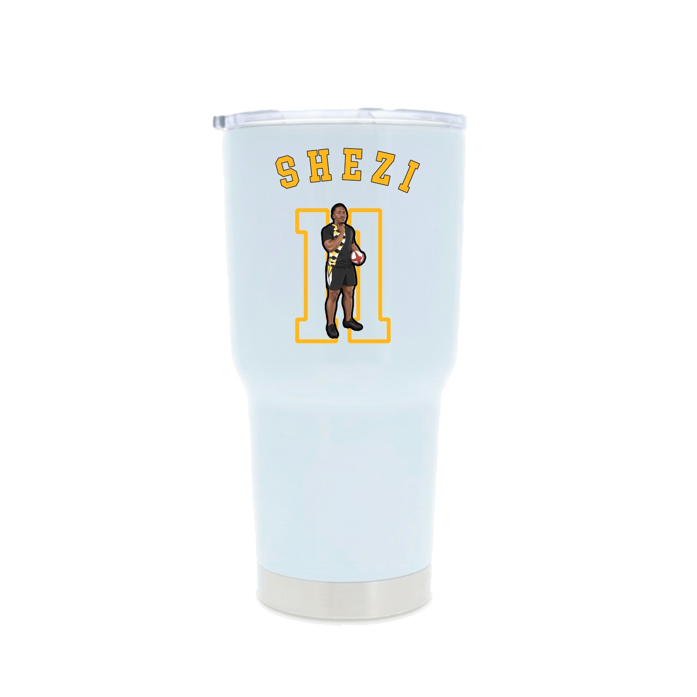 30oz Stainless Steel Tumbler — Shirsey Arch in White