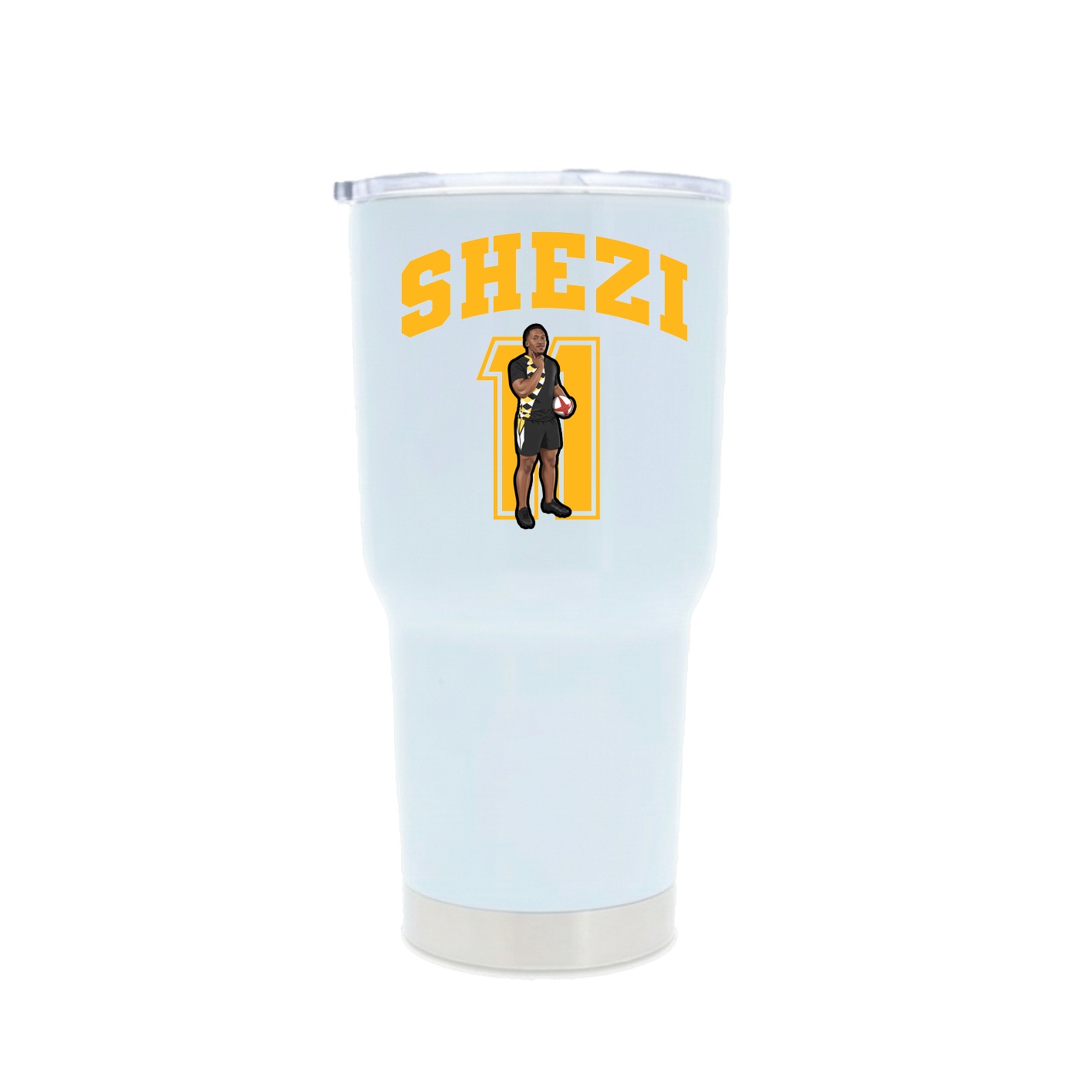 30oz Stainless Steel Tumbler — Number in White