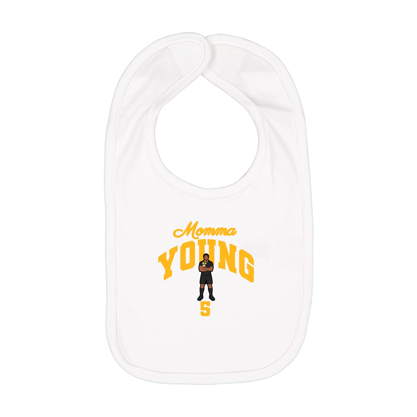 Infant Bib — Mothers Day Arch in White
