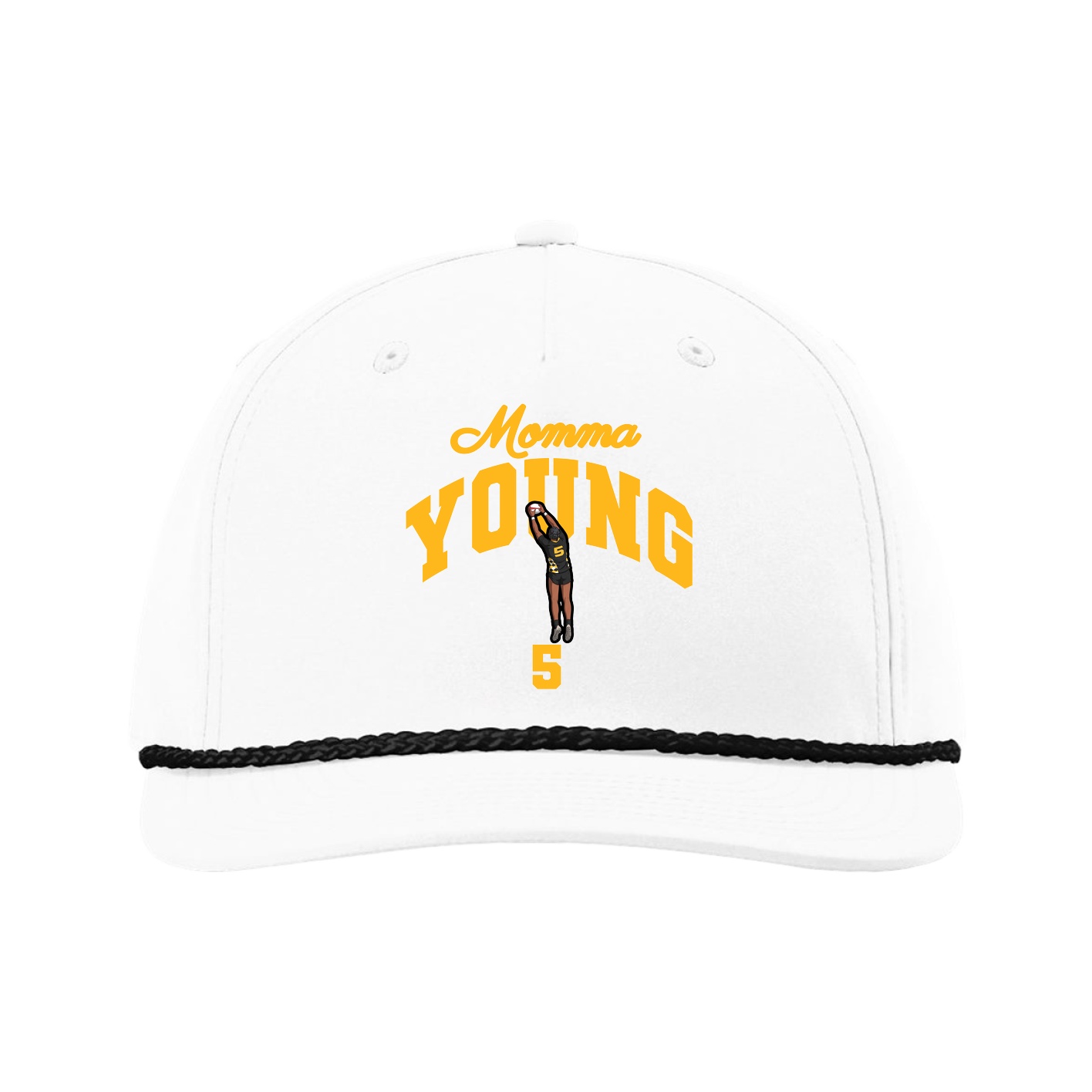 Five-Panel Classic Rope Cap — Mothers Day Arch in White