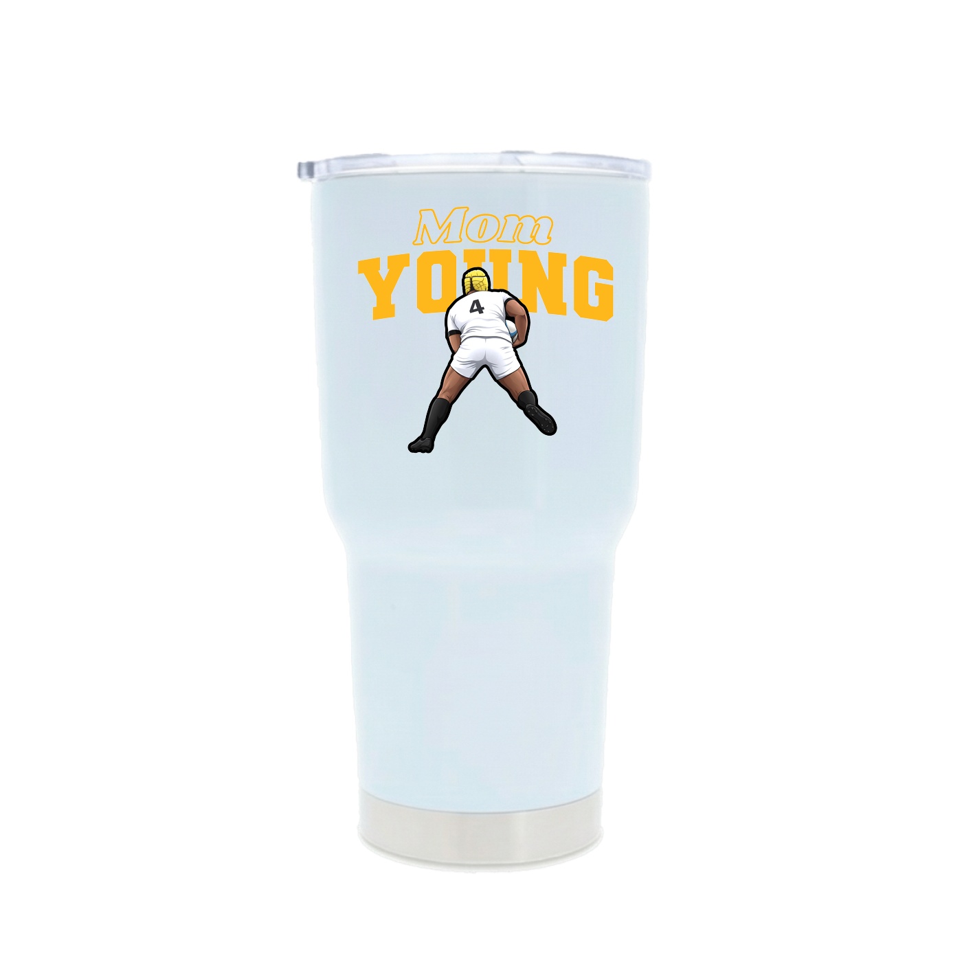 30oz Stainless Steel Tumbler — Mothers Day Block in White