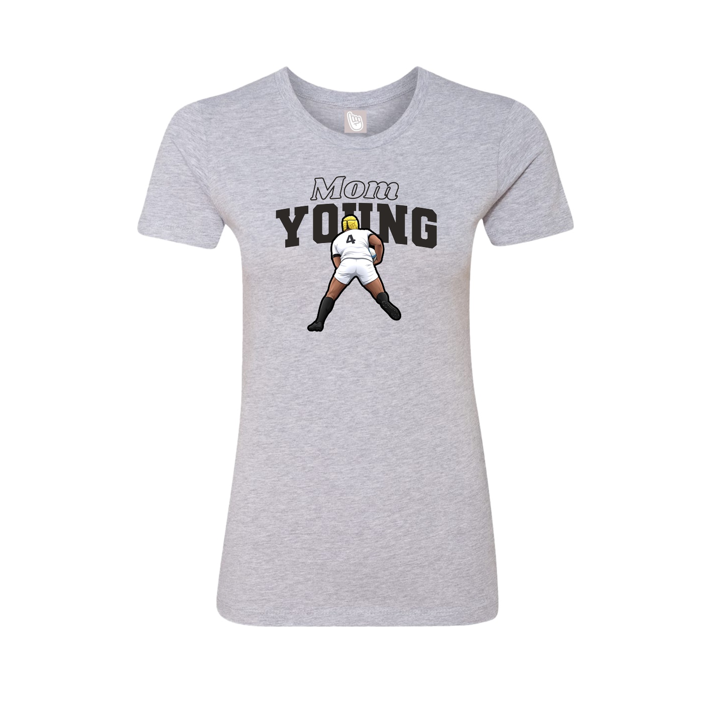 Womens Tee — Mothers Day Block in Grey