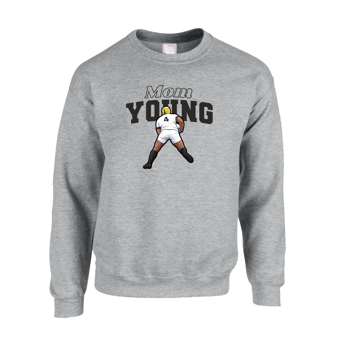 Fleece Crew — Mothers Day Block in Grey