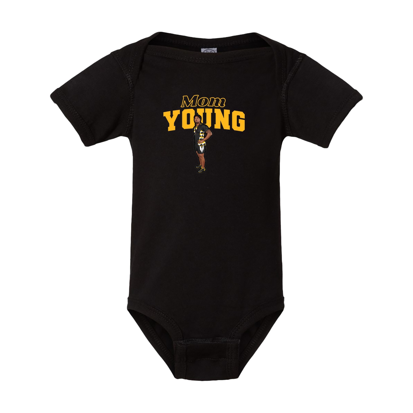 Baby Onesie — Mothers Day Block in Black
