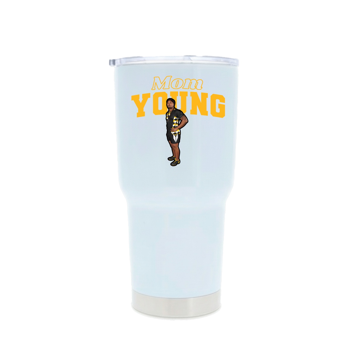 30oz Stainless Steel Tumbler — Mothers Day Block in White