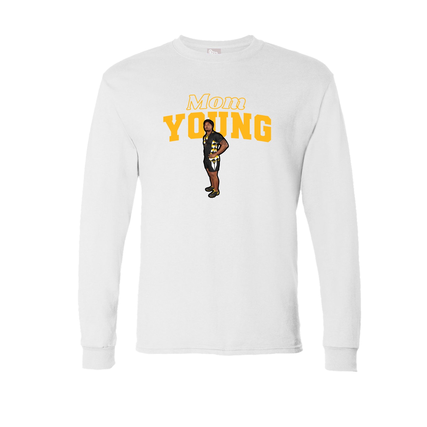 Long Sleeve Tee — Mothers Day Block in White