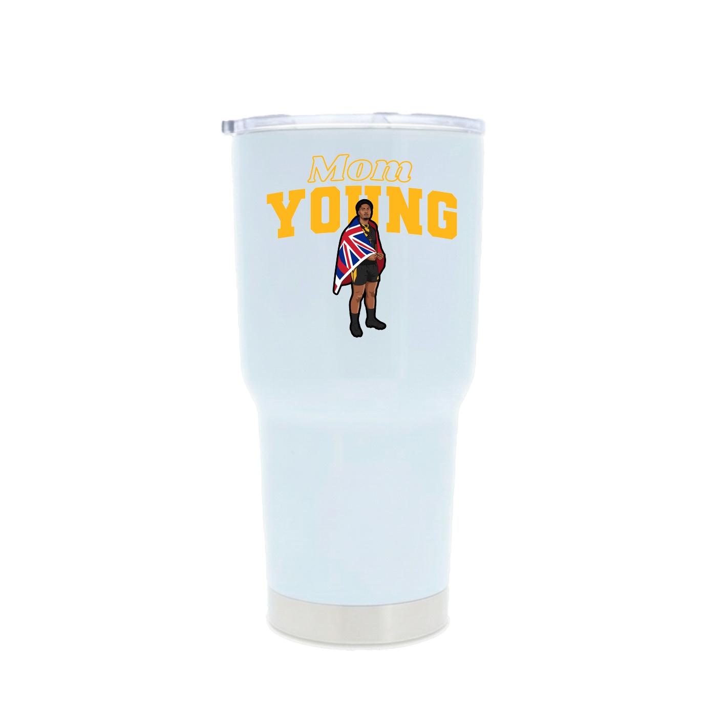 30oz Stainless Steel Tumbler — Mothers Day Block in White