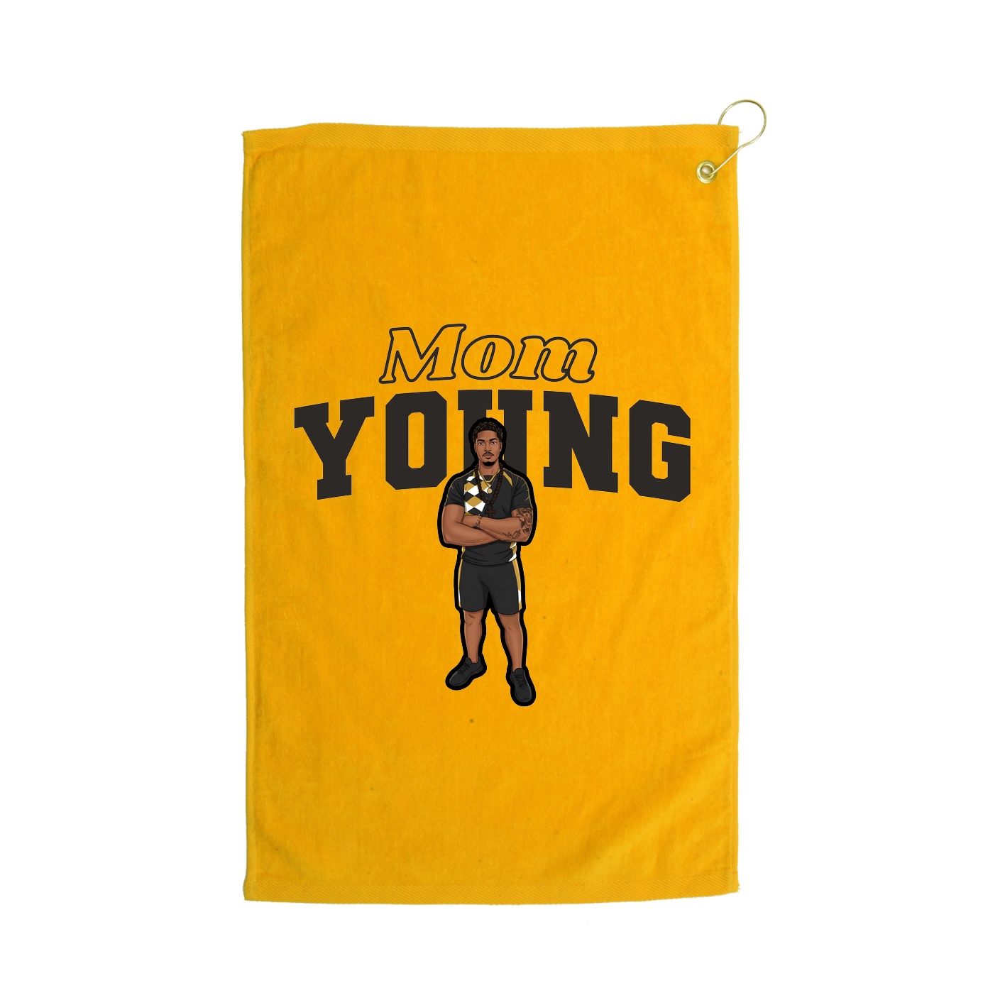 Golf Towel — Mothers Day Block in Gold