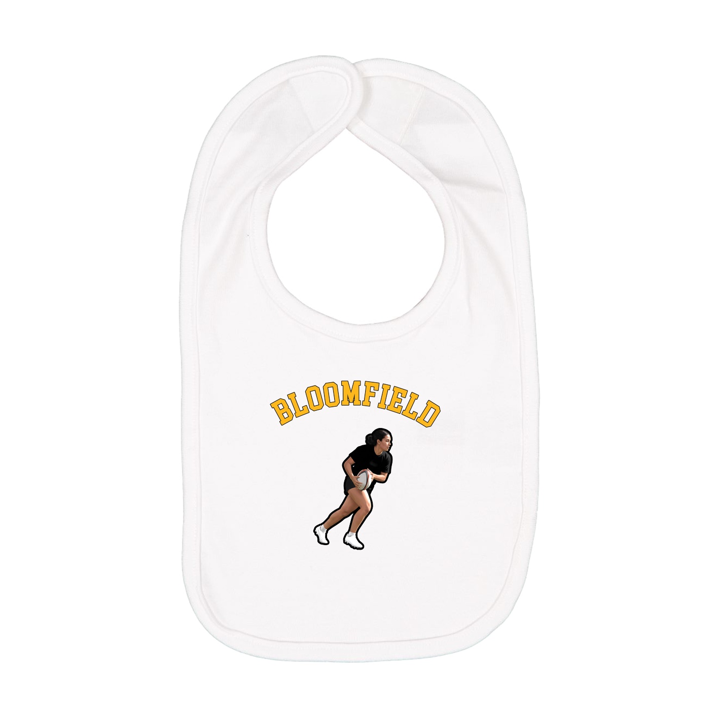 Infant Bib — Shirsey Arch in White