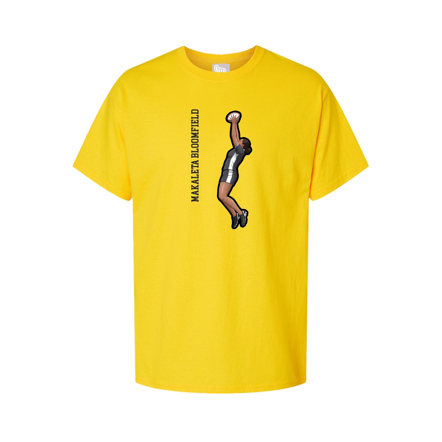 Youth Tee — Name Vertical in Gold