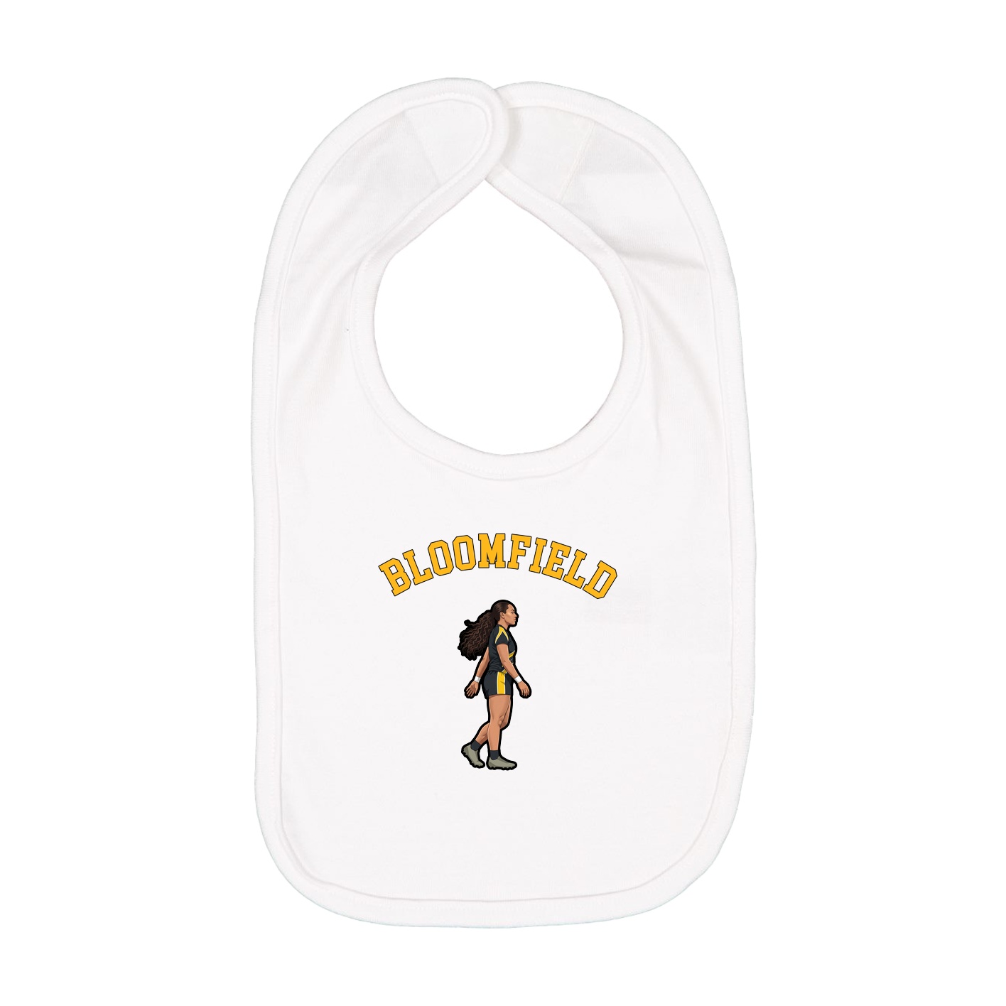 Infant Bib — Shirsey Arch in White