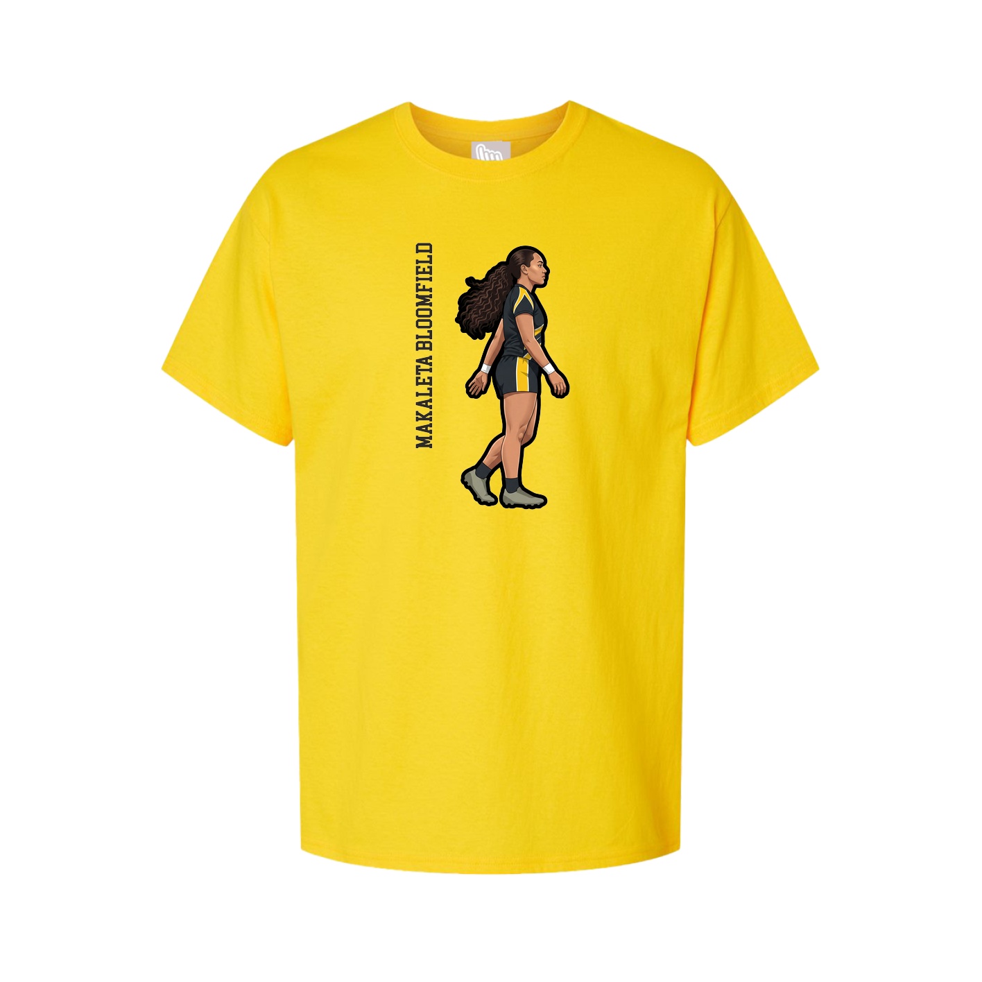Youth Tee — Name Vertical in Gold