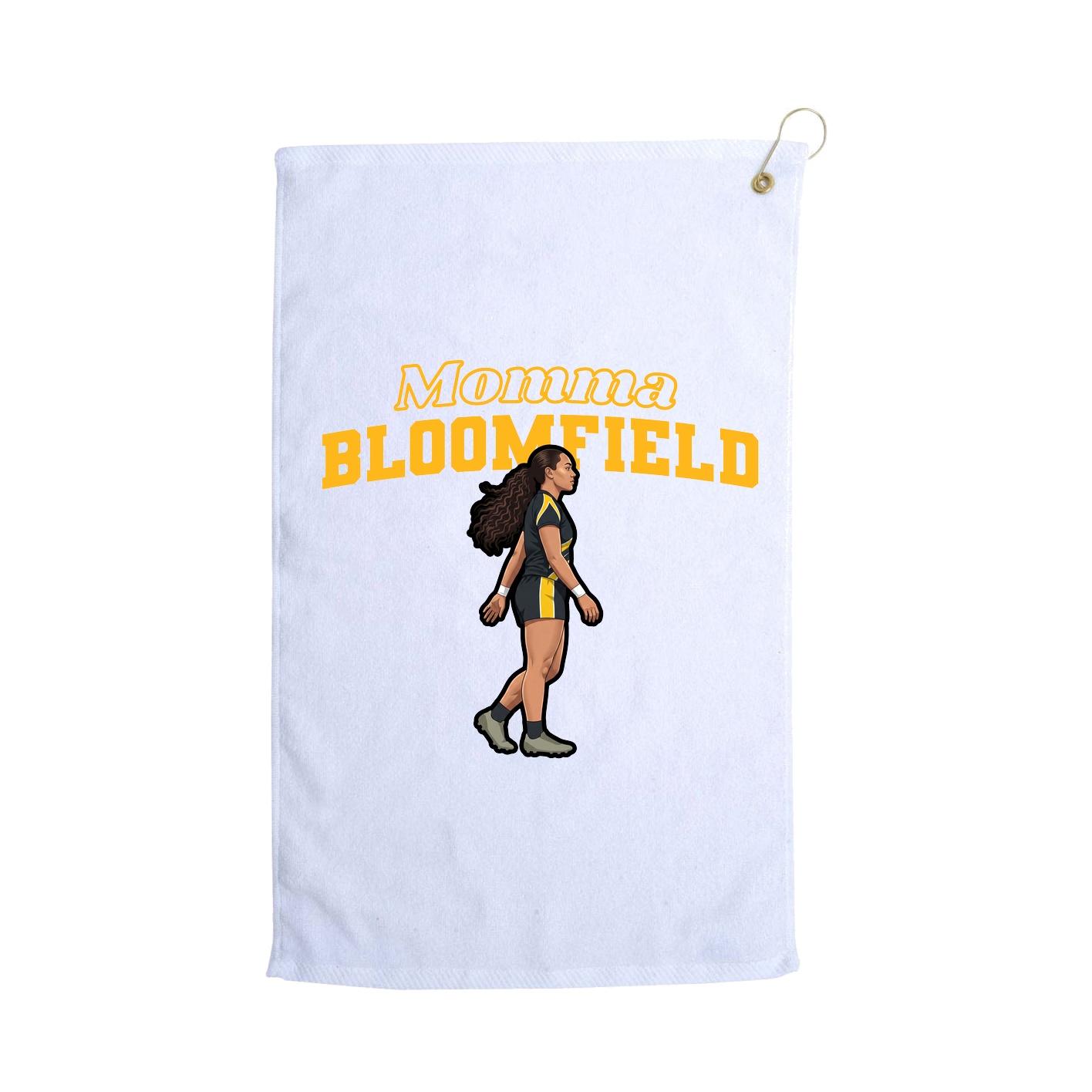 Golf Towel — Mothers Day Block in White