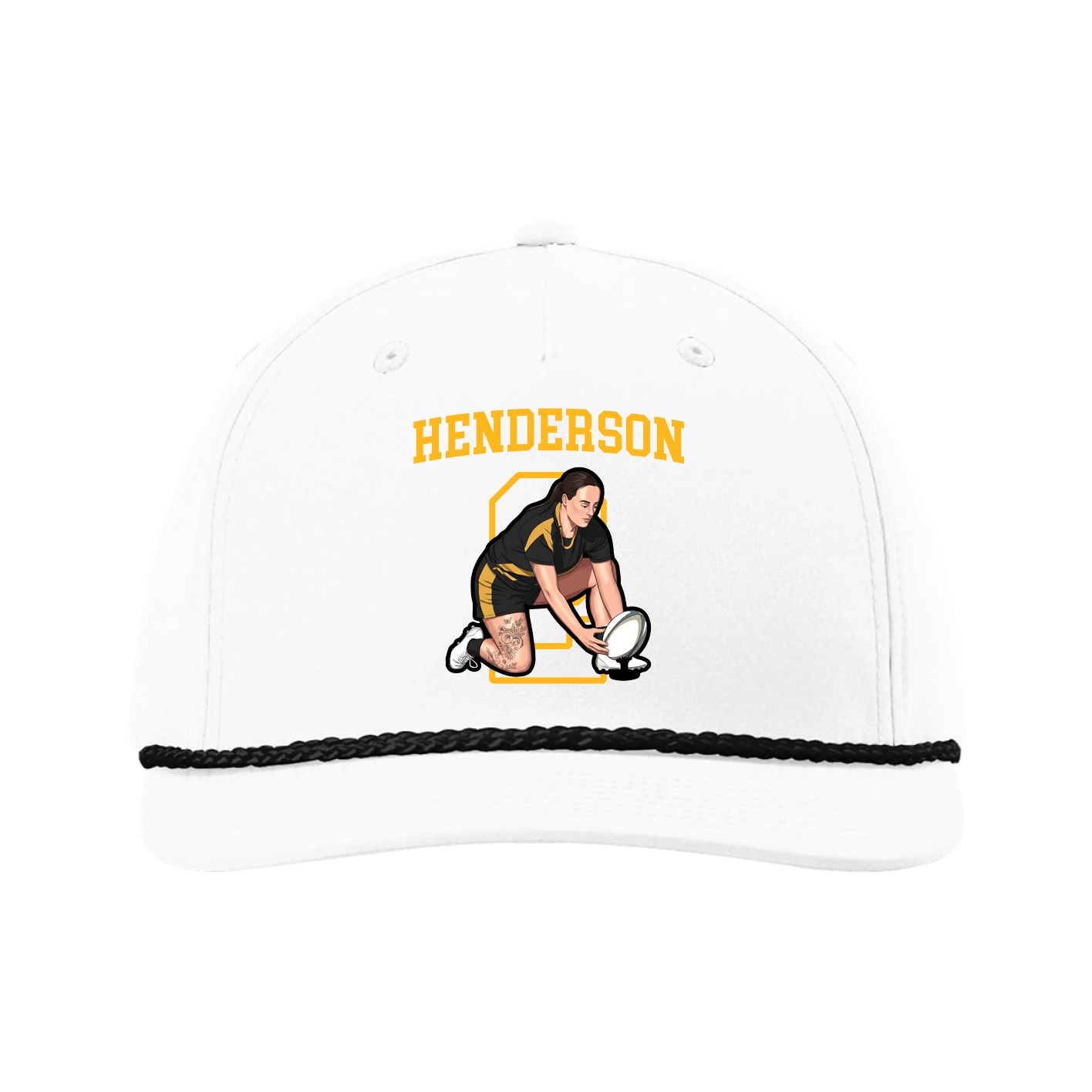 Five-Panel Classic Rope Cap — Shirsey in White