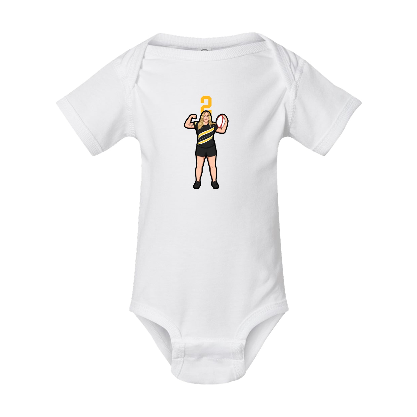 Baby Onesie — Number Top in White