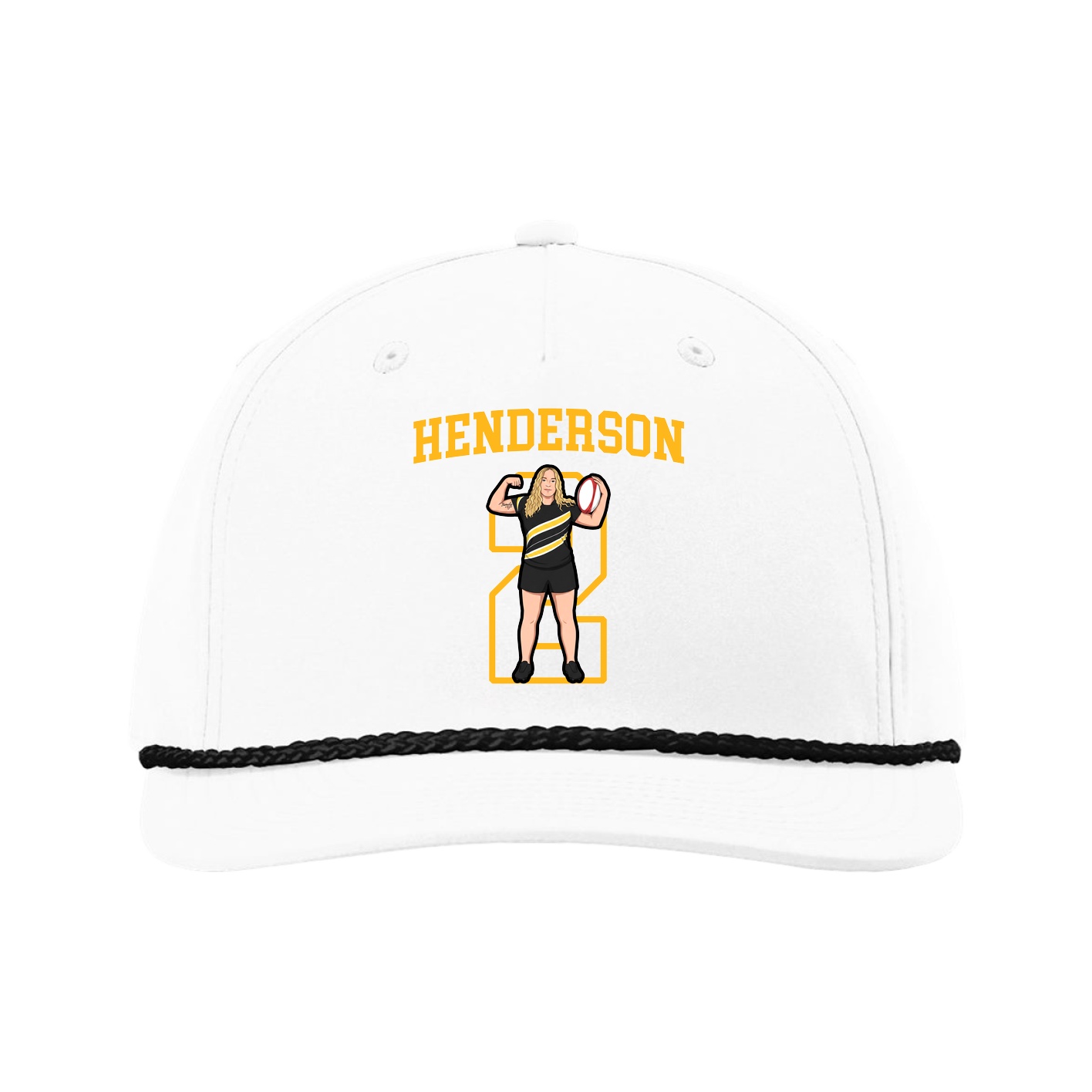 Five-Panel Classic Rope Cap — Shirsey in White