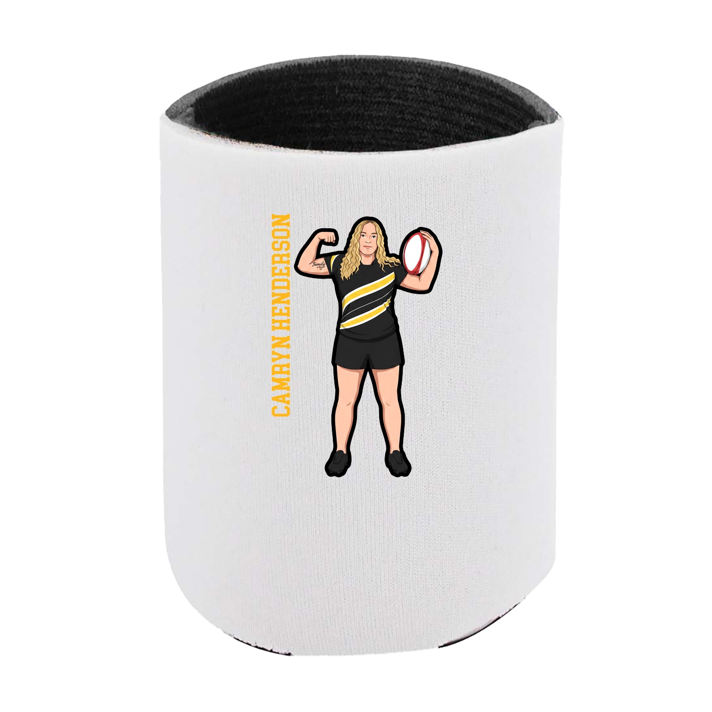 Can Holder — Name Vertical in White