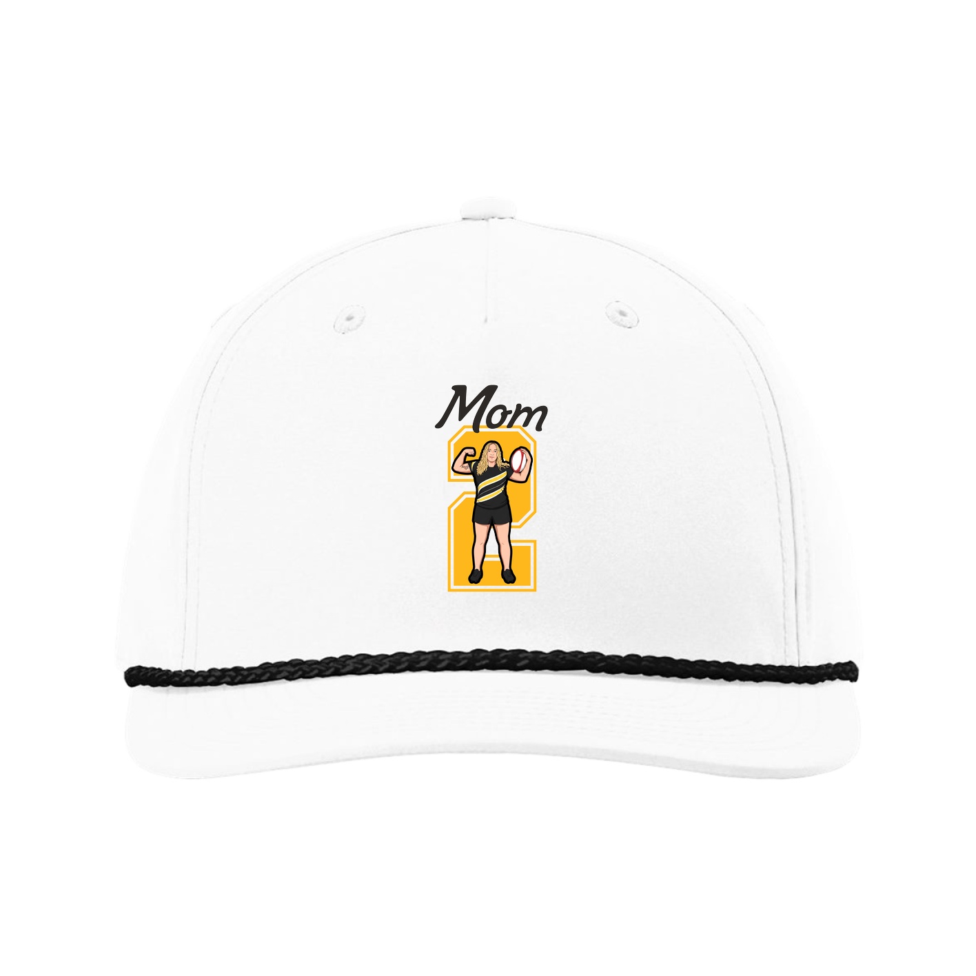 Five-Panel Classic Rope Cap — Mothers Day Shirsey in White