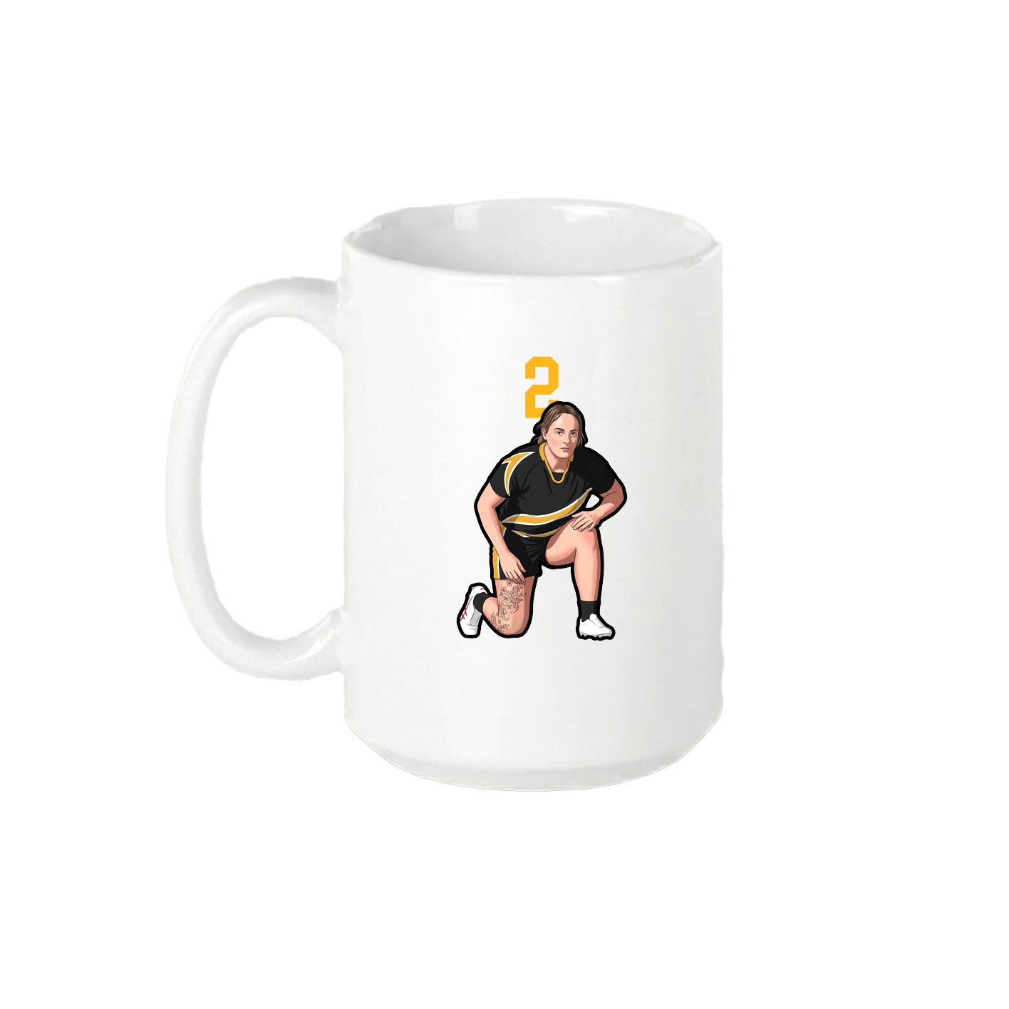 15oz Coffee Mug — Number Top in White