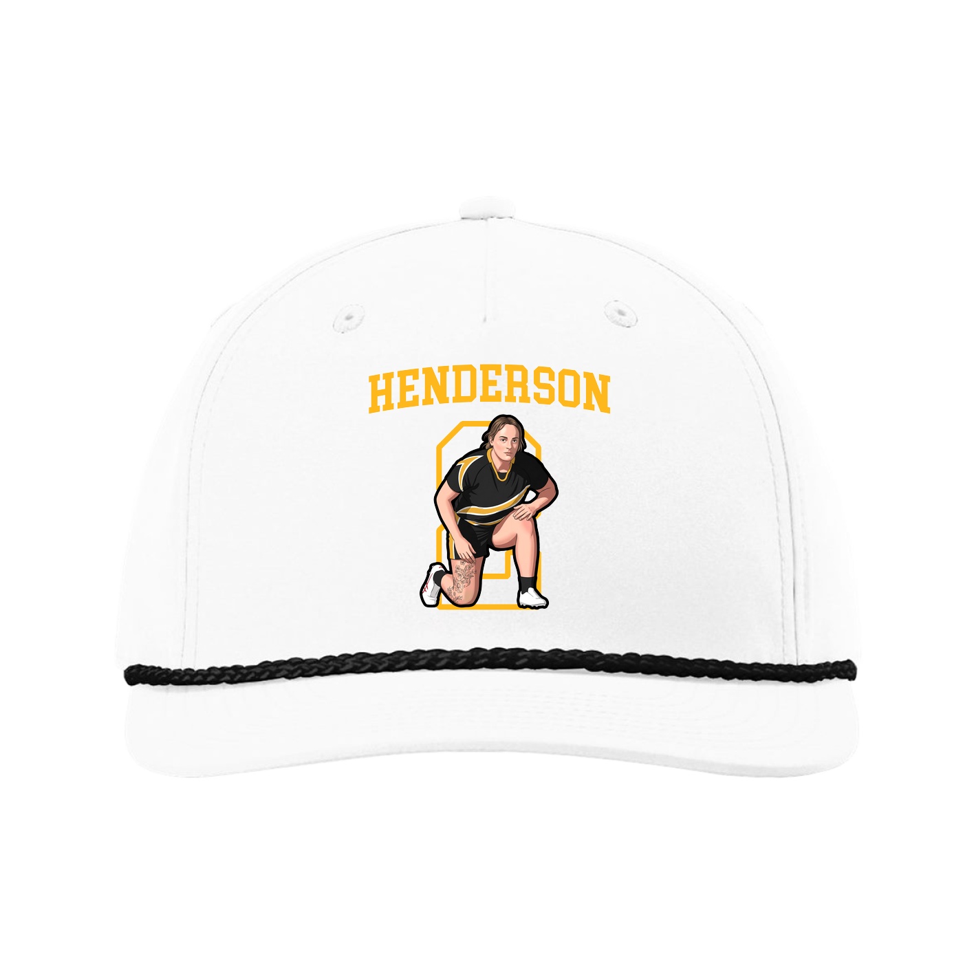 Five-Panel Classic Rope Cap — Shirsey in White
