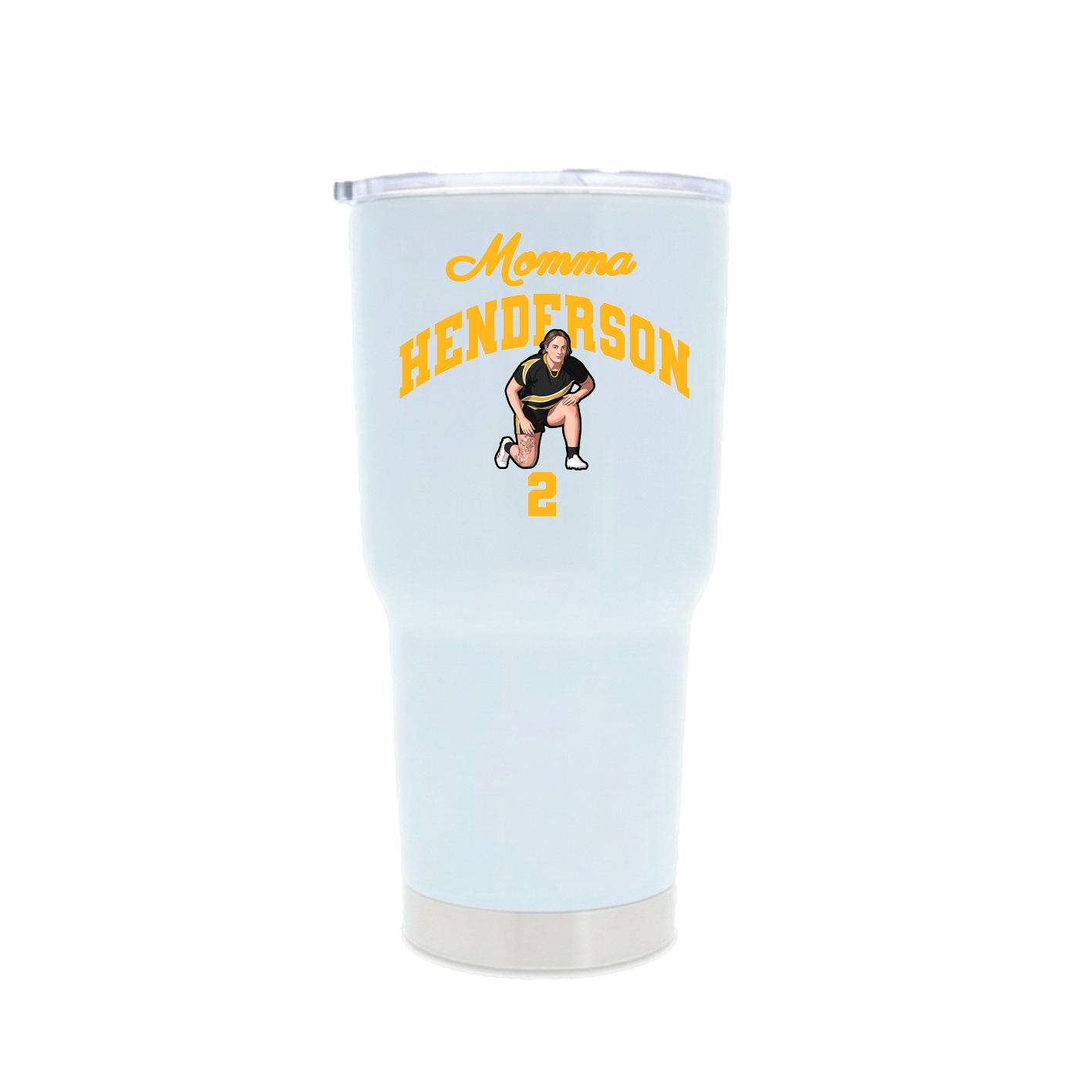 30oz Stainless Steel Tumbler — Mothers Day Arch in White