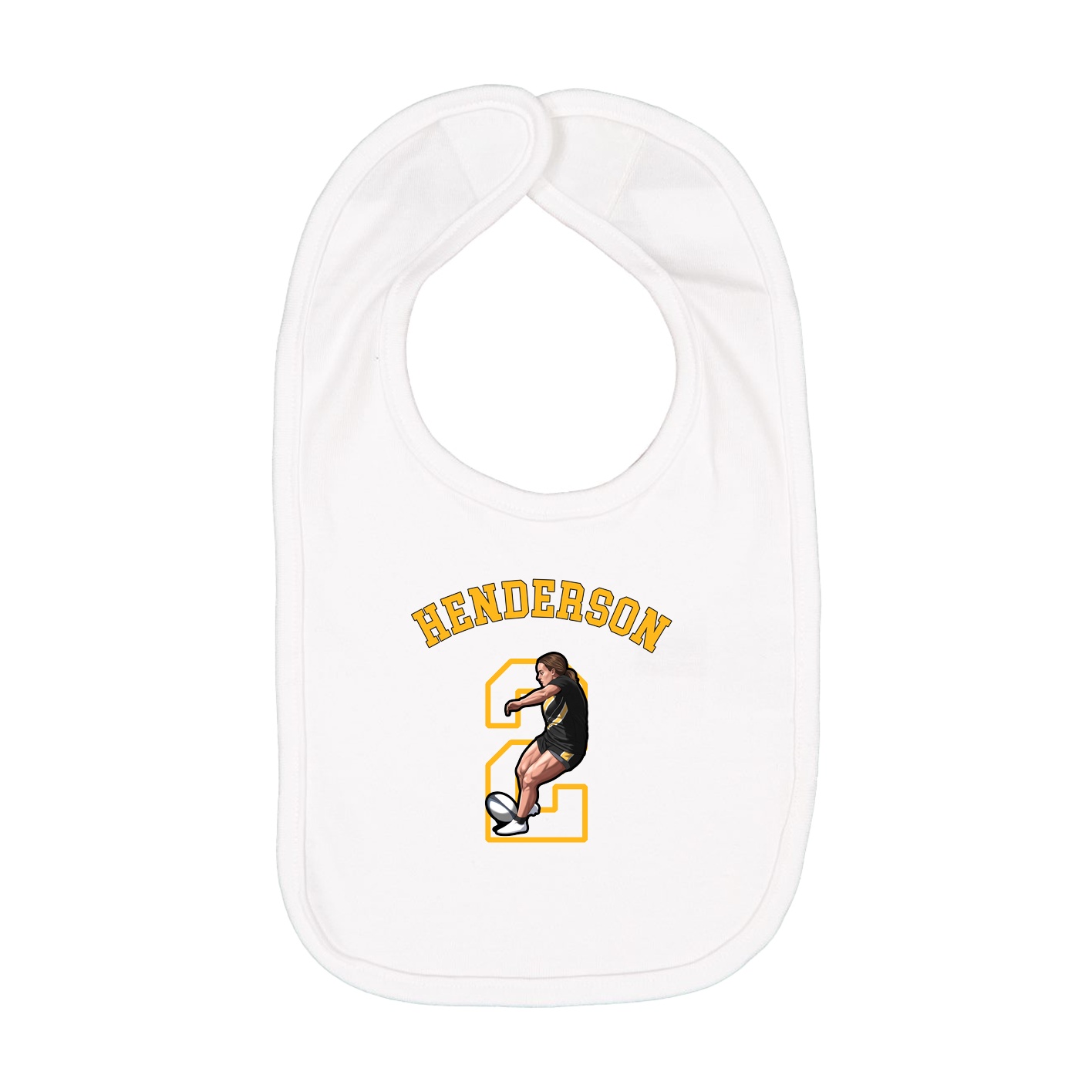Infant Bib — Shirsey Arch in White