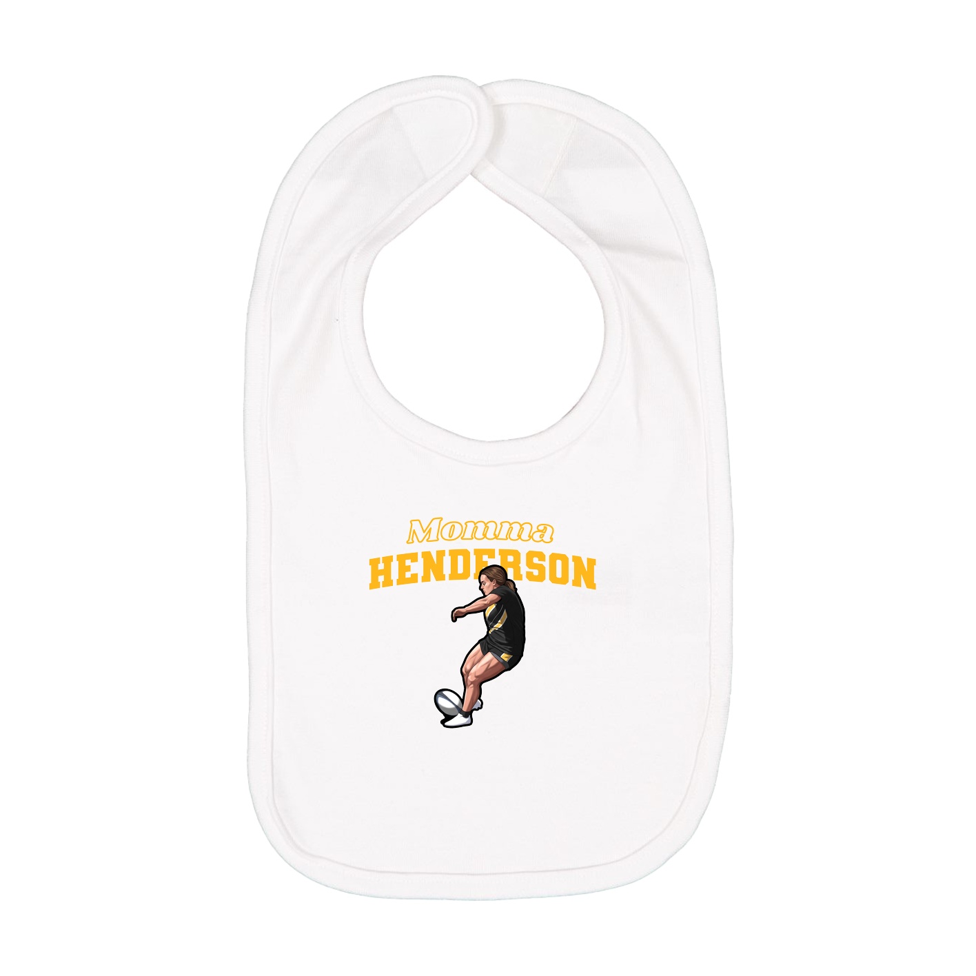 Infant Bib — Mothers Day Block in White