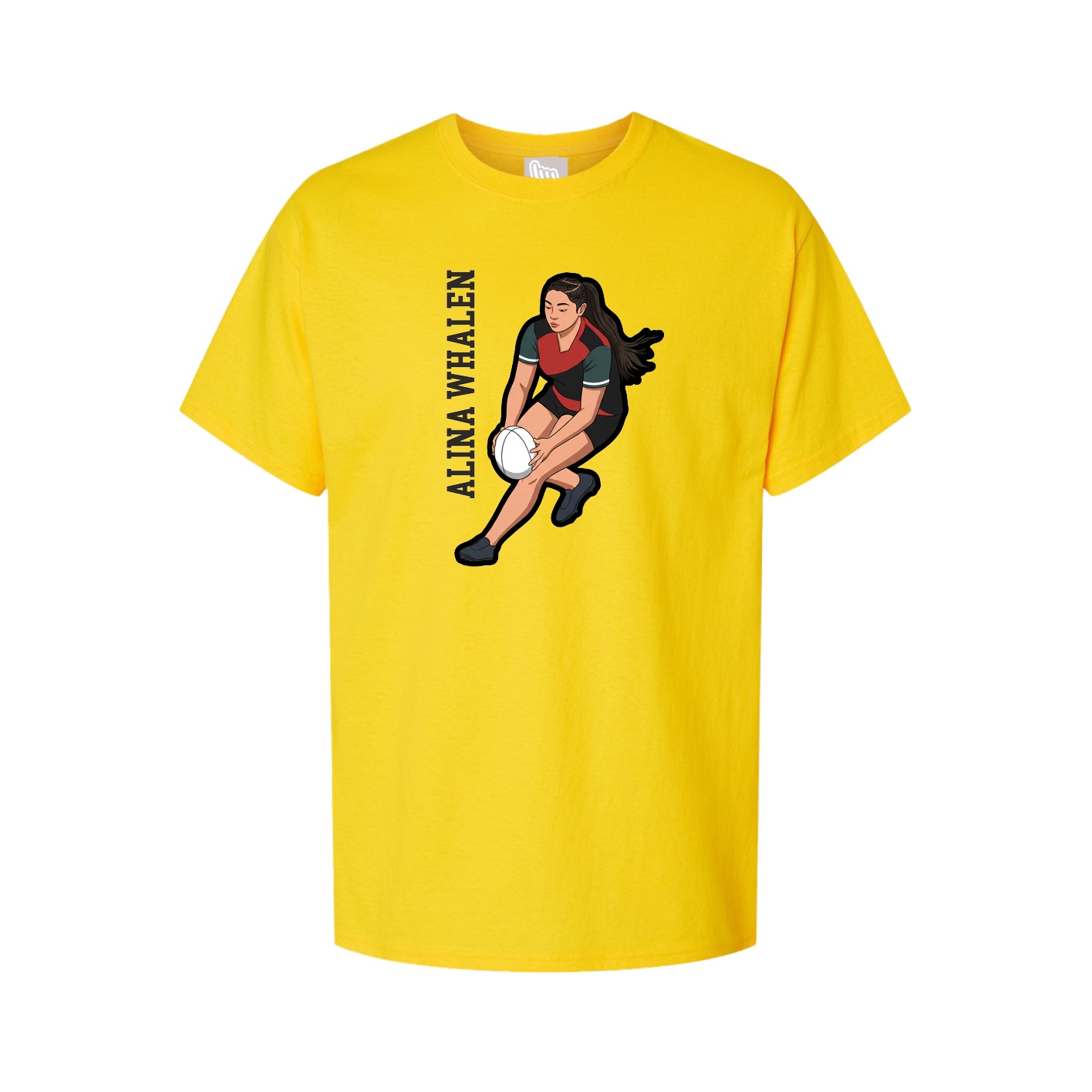 Youth Tee — Name Vertical in Gold