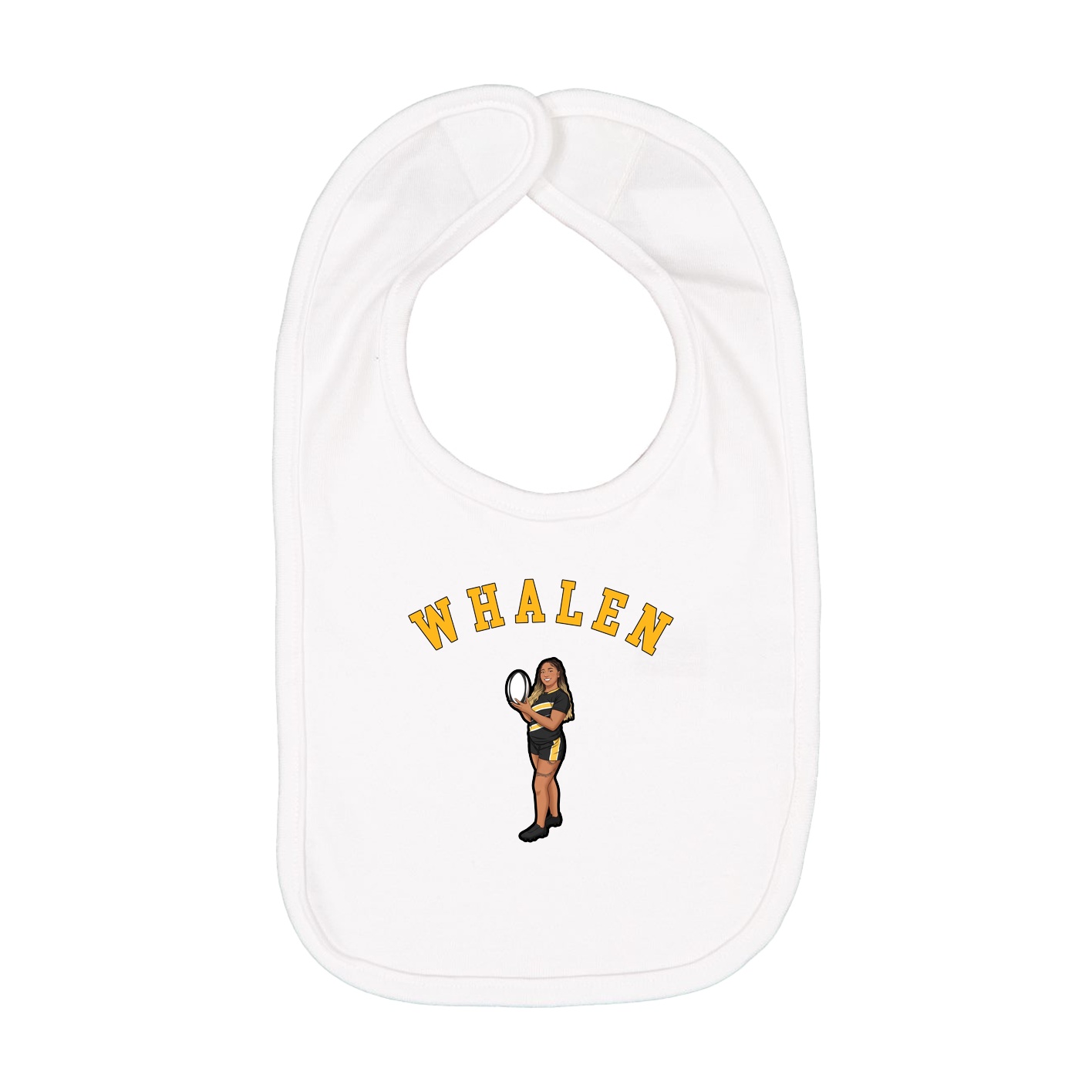 Infant Bib — Shirsey Arch in White