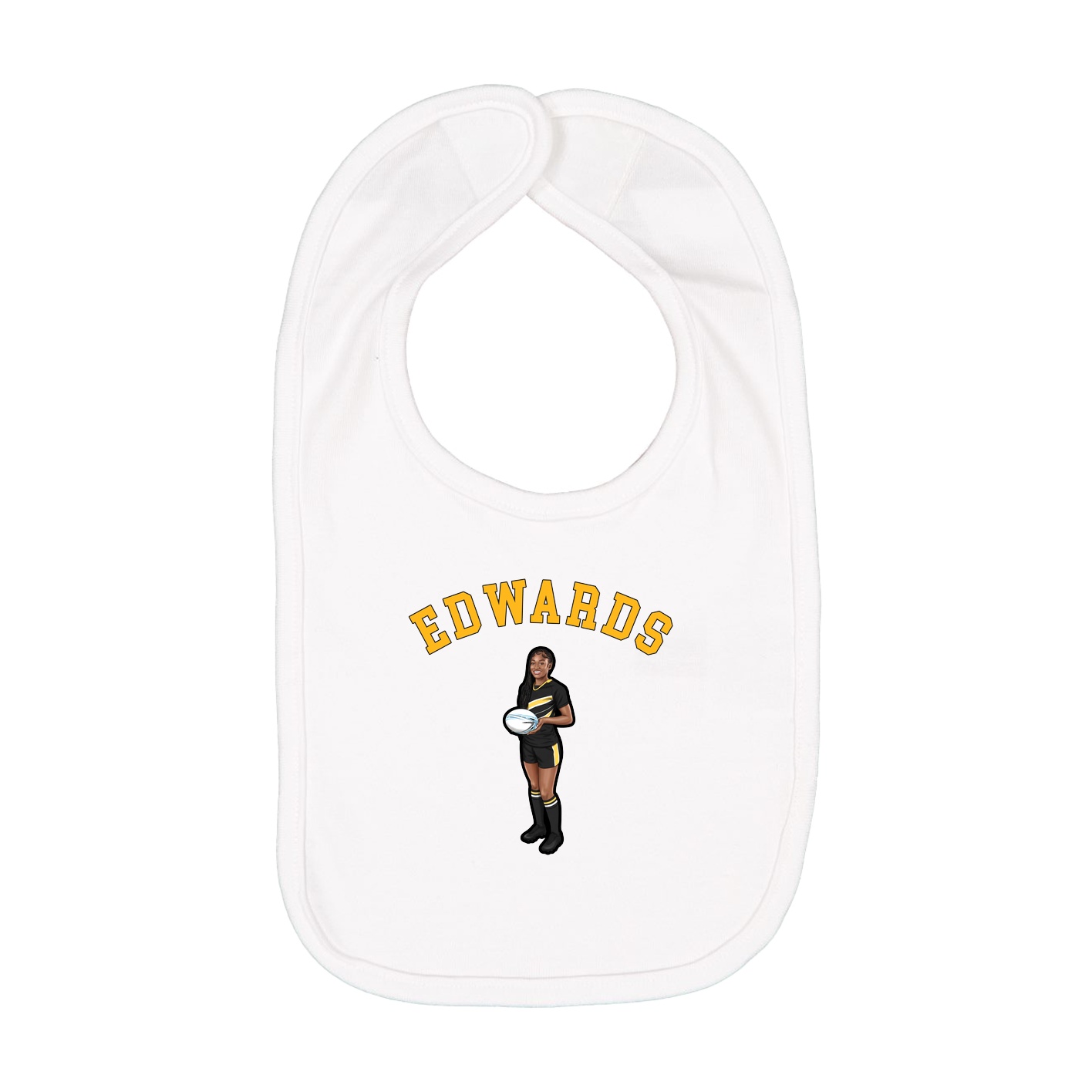 Infant Bib — Shirsey Arch in White