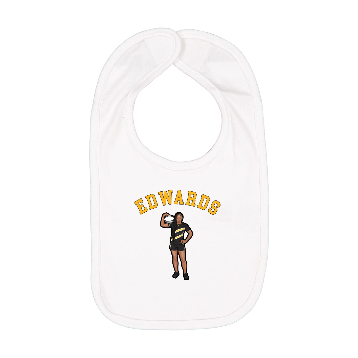 Infant Bib — Shirsey Arch in White