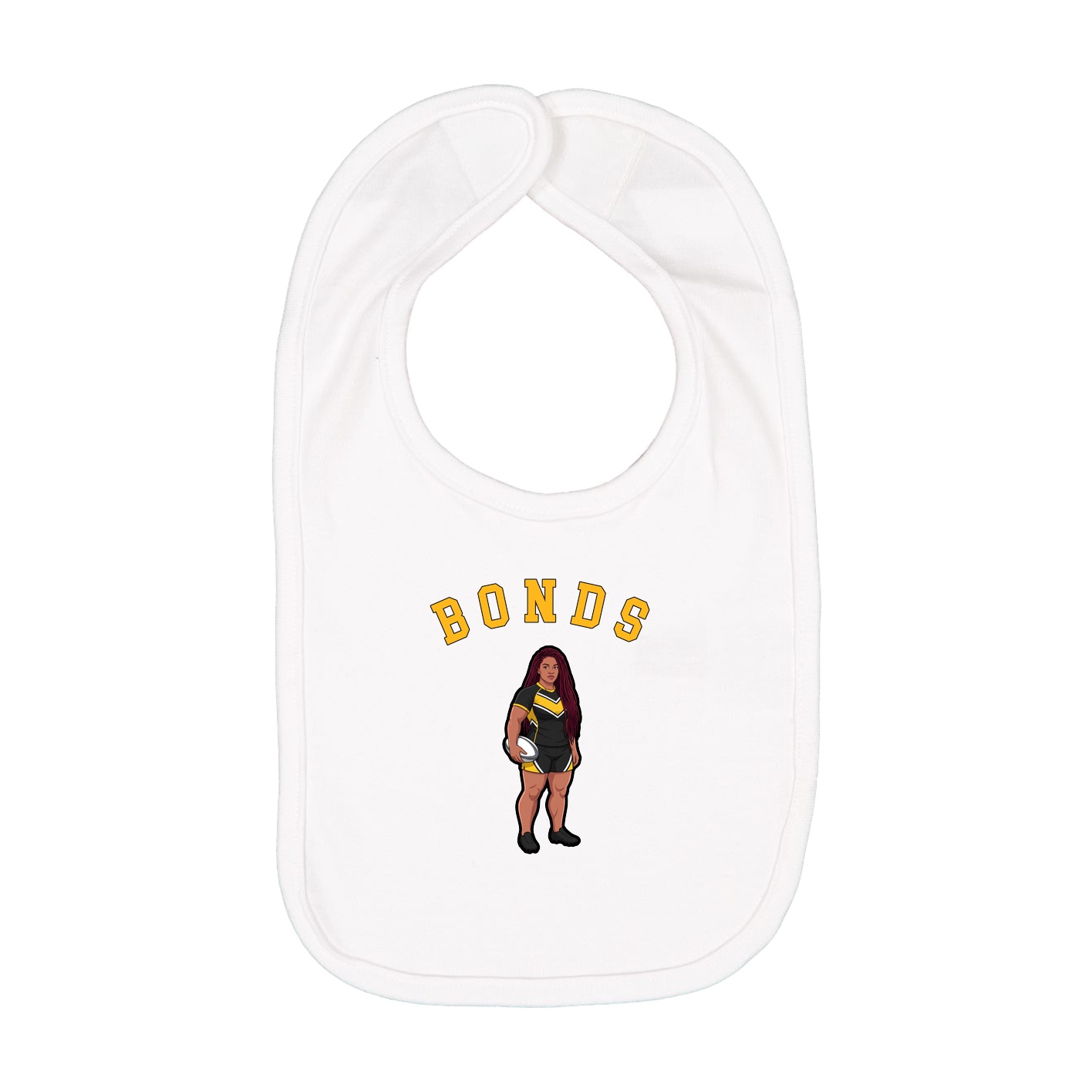 Infant Bib — Shirsey Arch in White