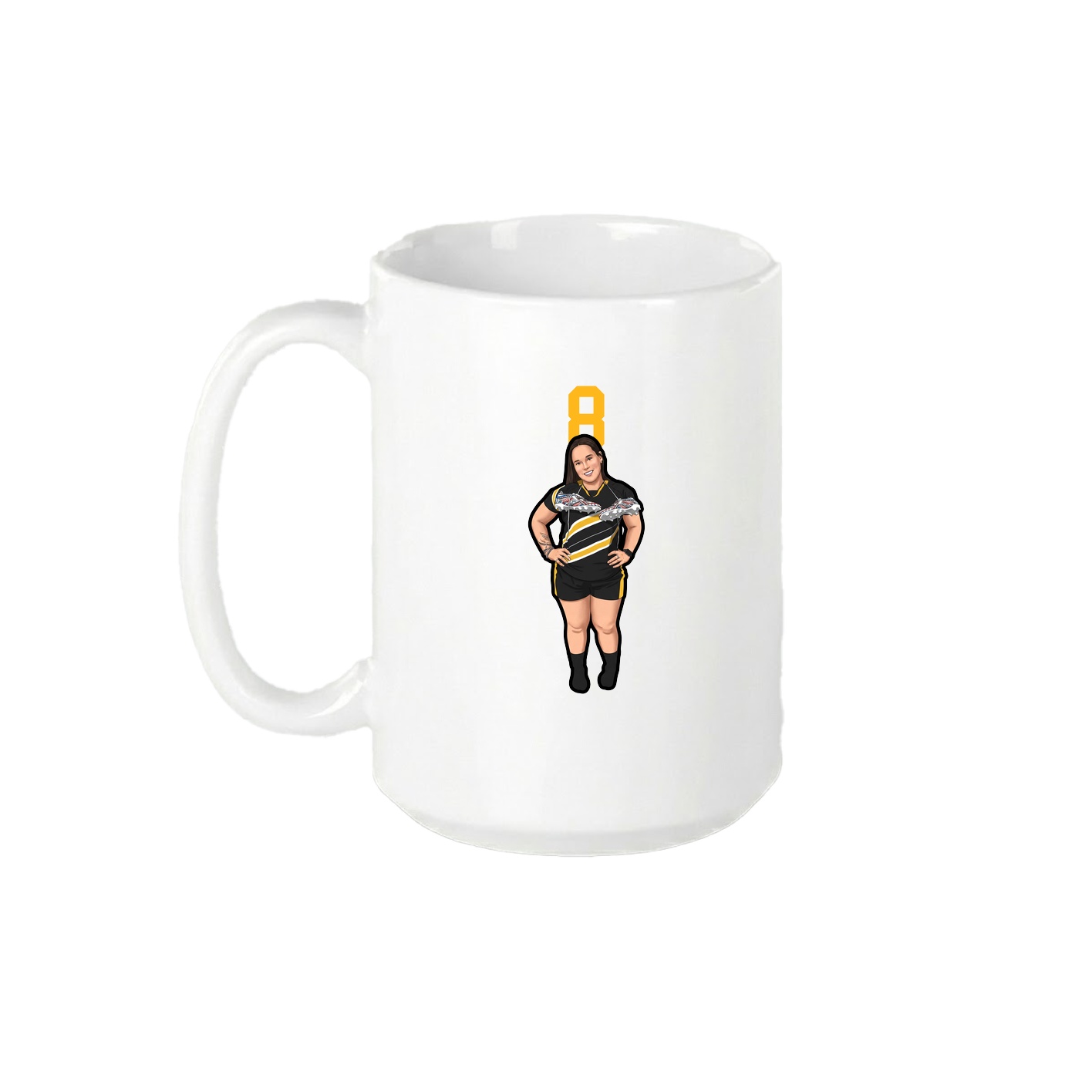 15oz Coffee Mug — Number Top in White
