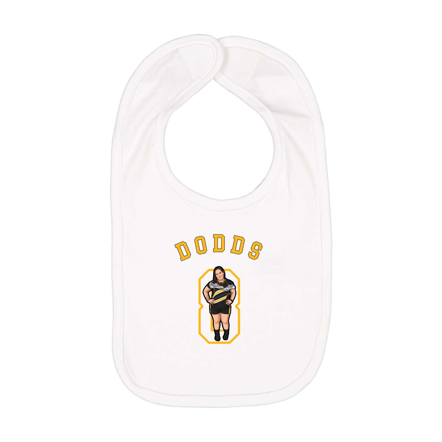 Infant Bib — Shirsey Arch in White