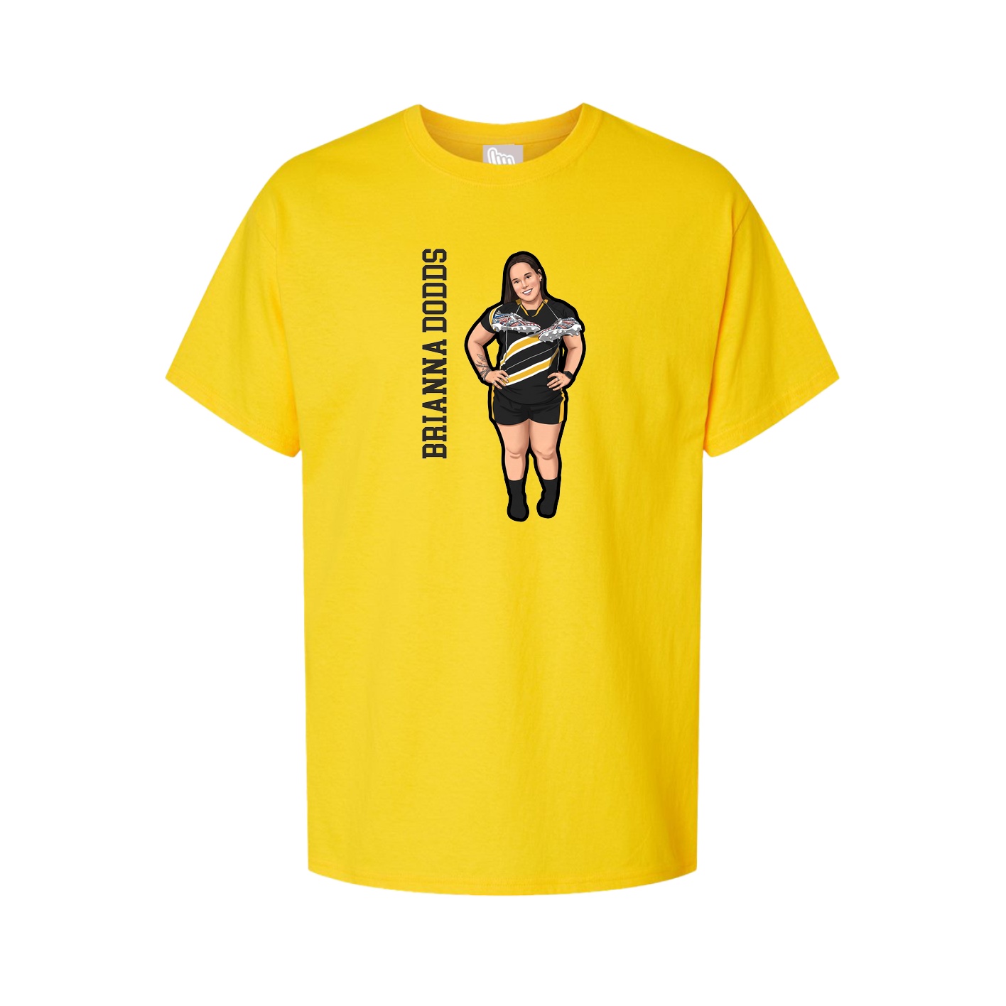 Youth Tee — Name Vertical in Gold