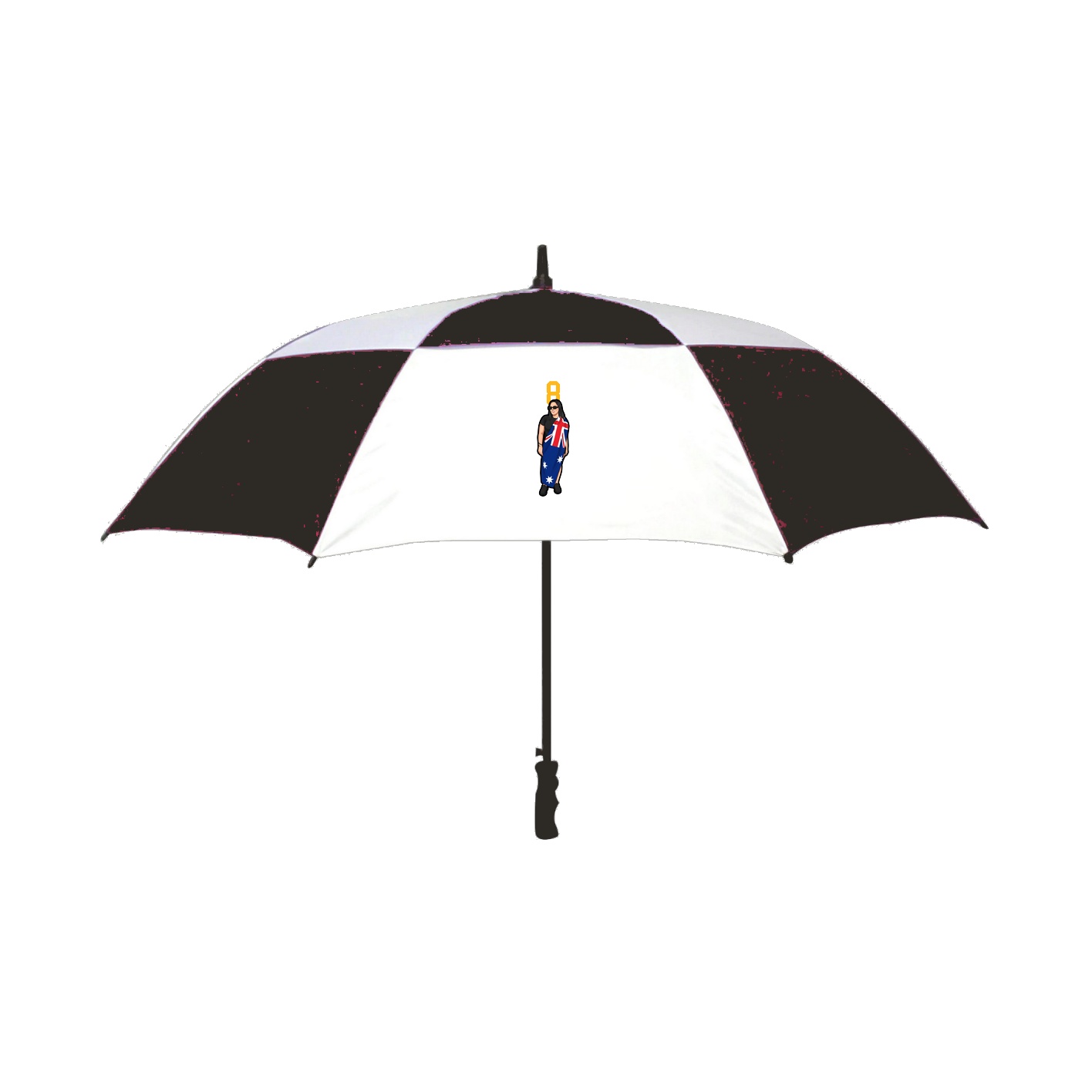 Golf Umbrella — Number Top in Black