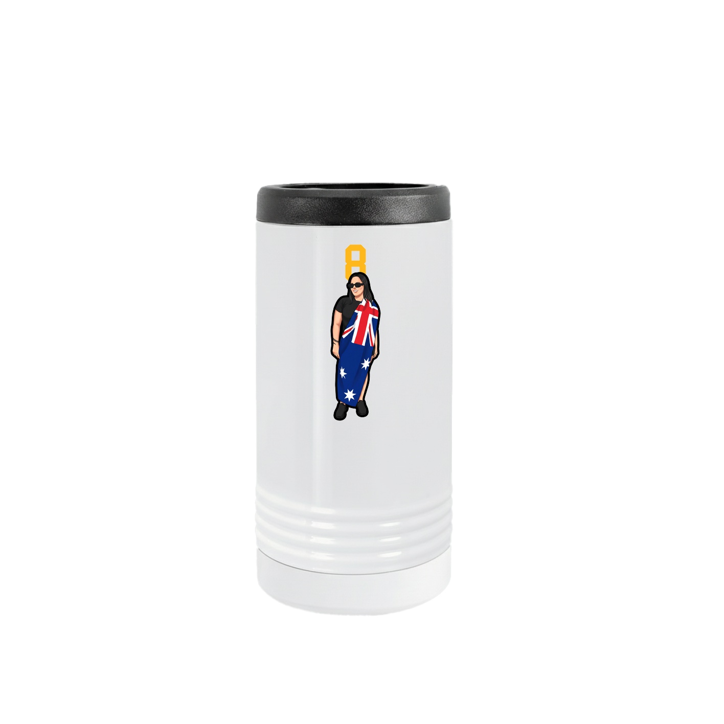 Slim Beverage Holder — Number Top in White
