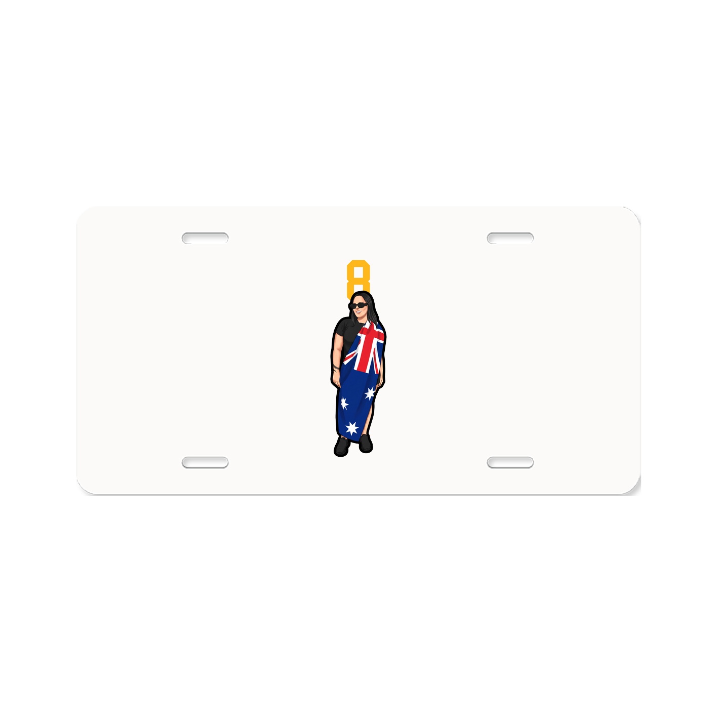License Plate — Number Top in Classic