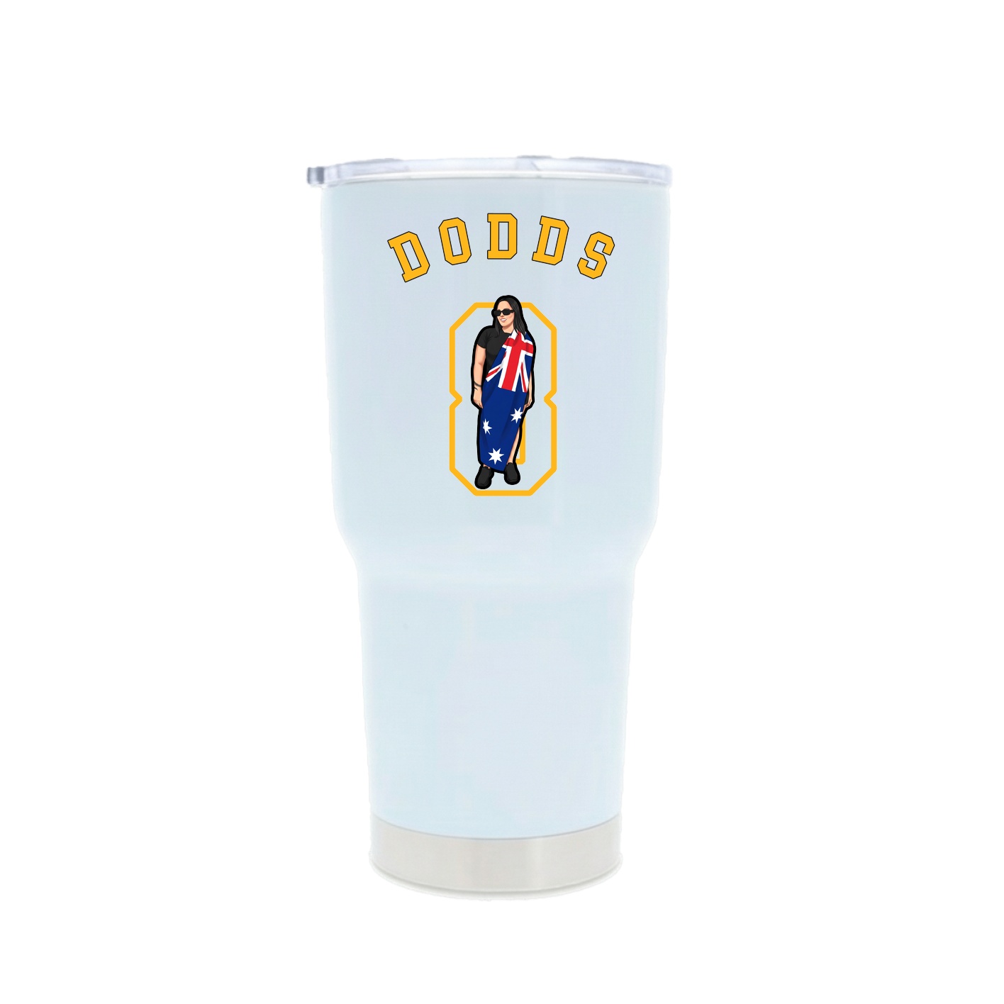 30oz Stainless Steel Tumbler — Shirsey Arch in White