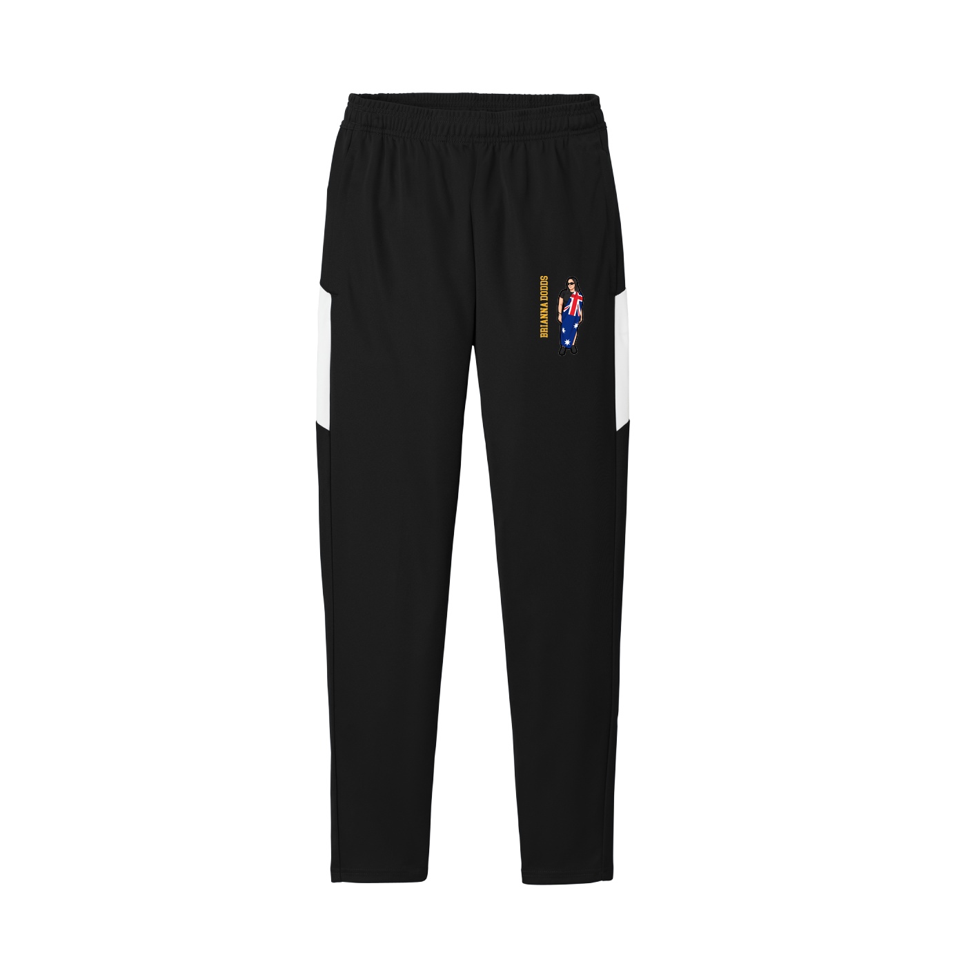 Team Travel Pant — Name Vertical in Black/White