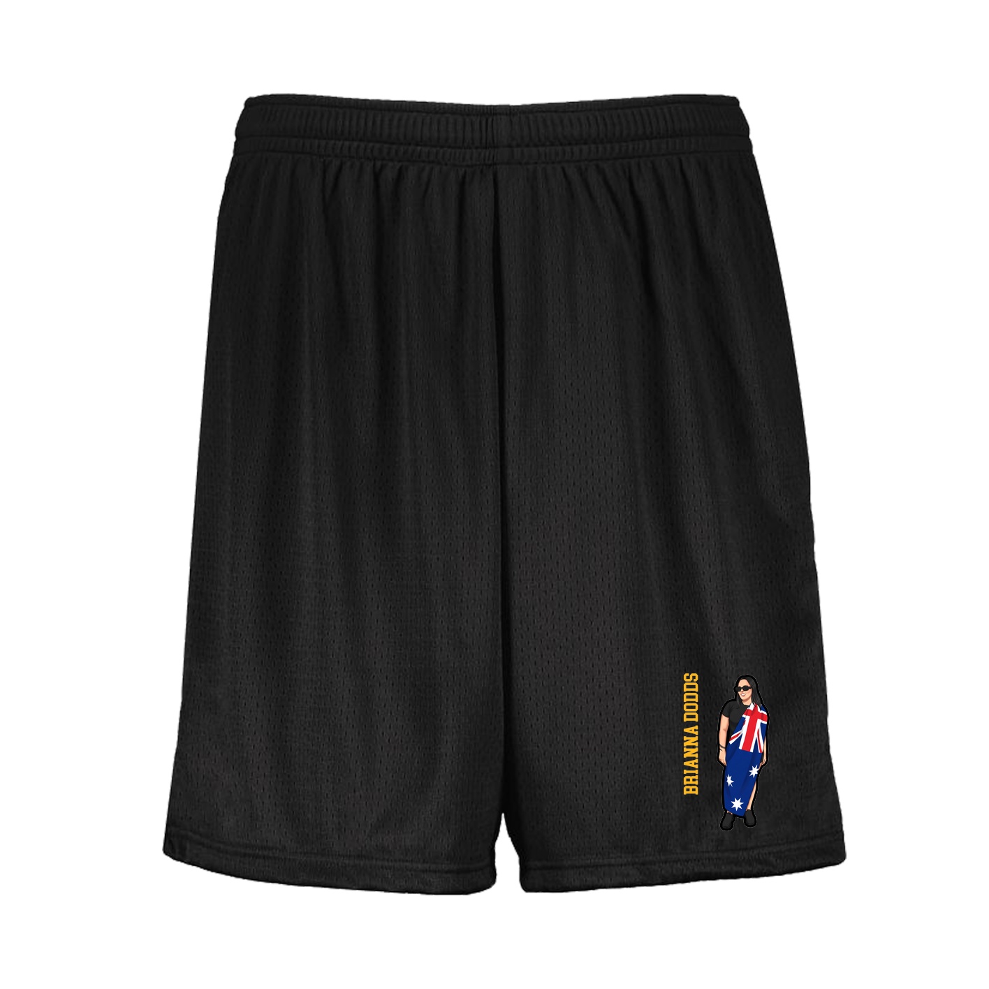 Shorts — Name Vertical in Black