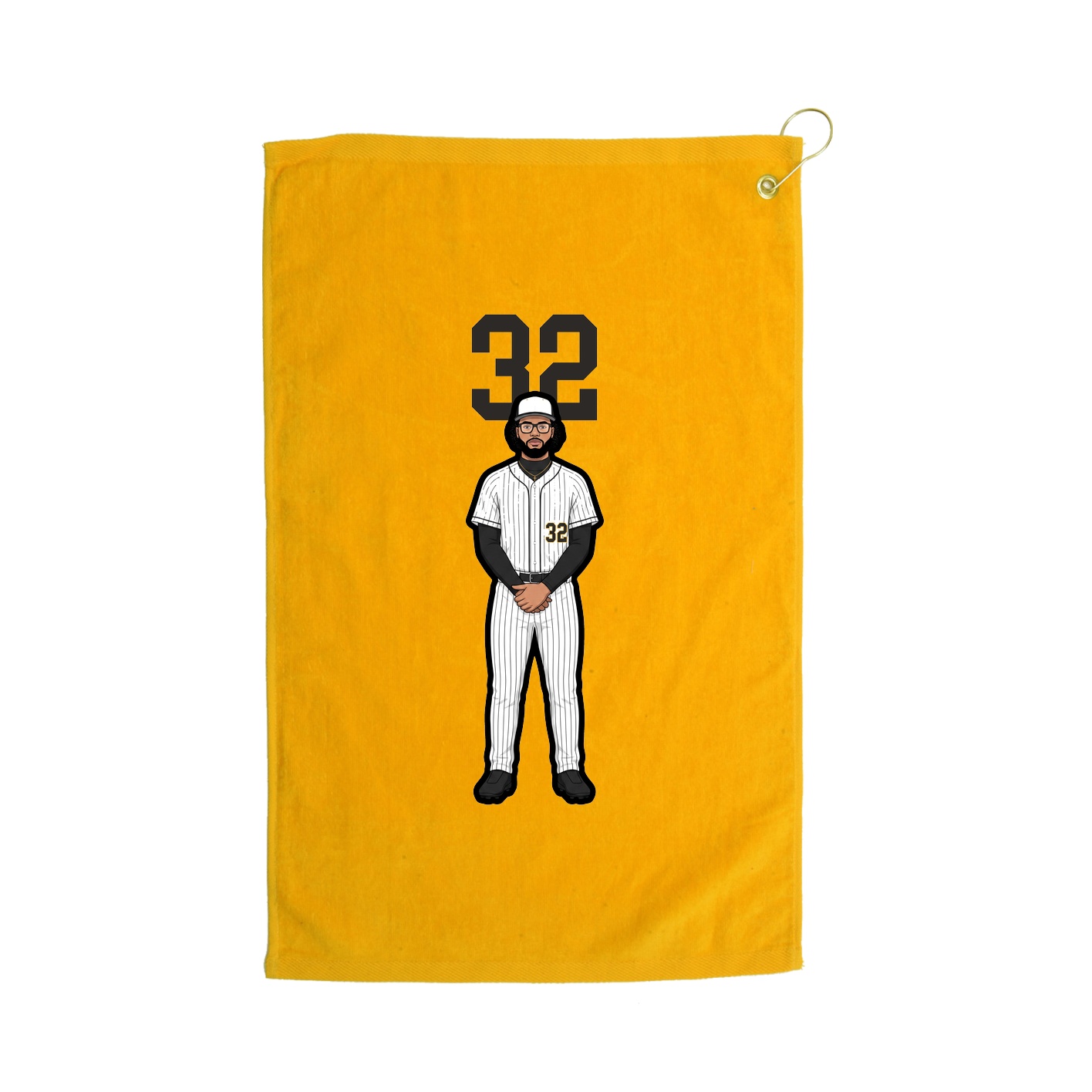 Golf Towel — Number Top in Gold