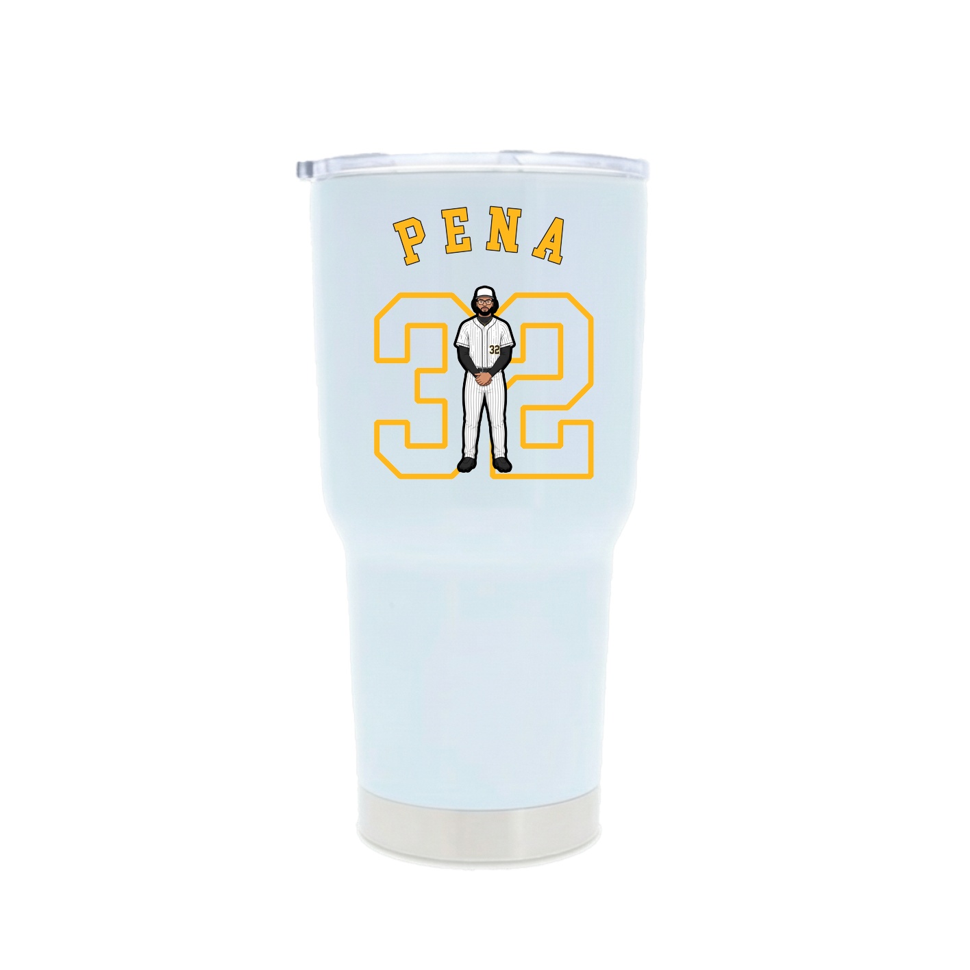 30oz Stainless Steel Tumbler — Shirsey Arch in White