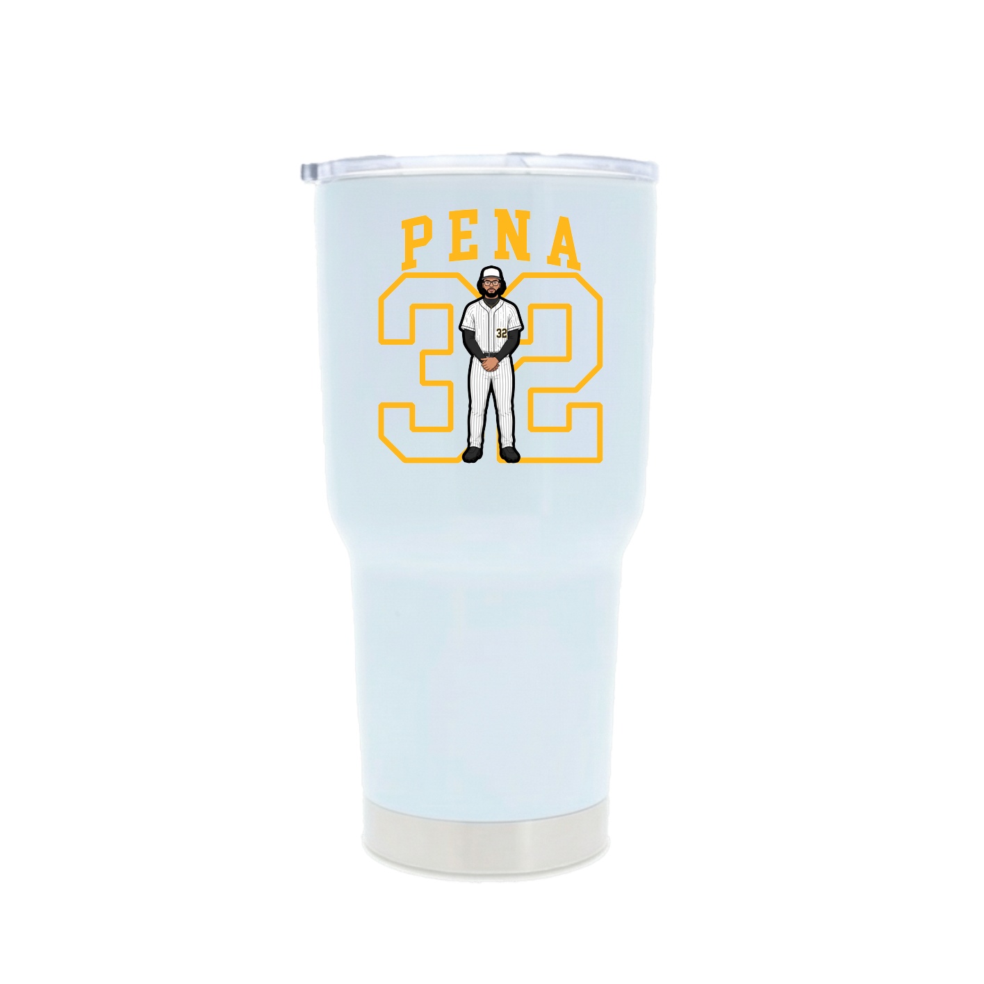 30oz Stainless Steel Tumbler — Shirsey in White